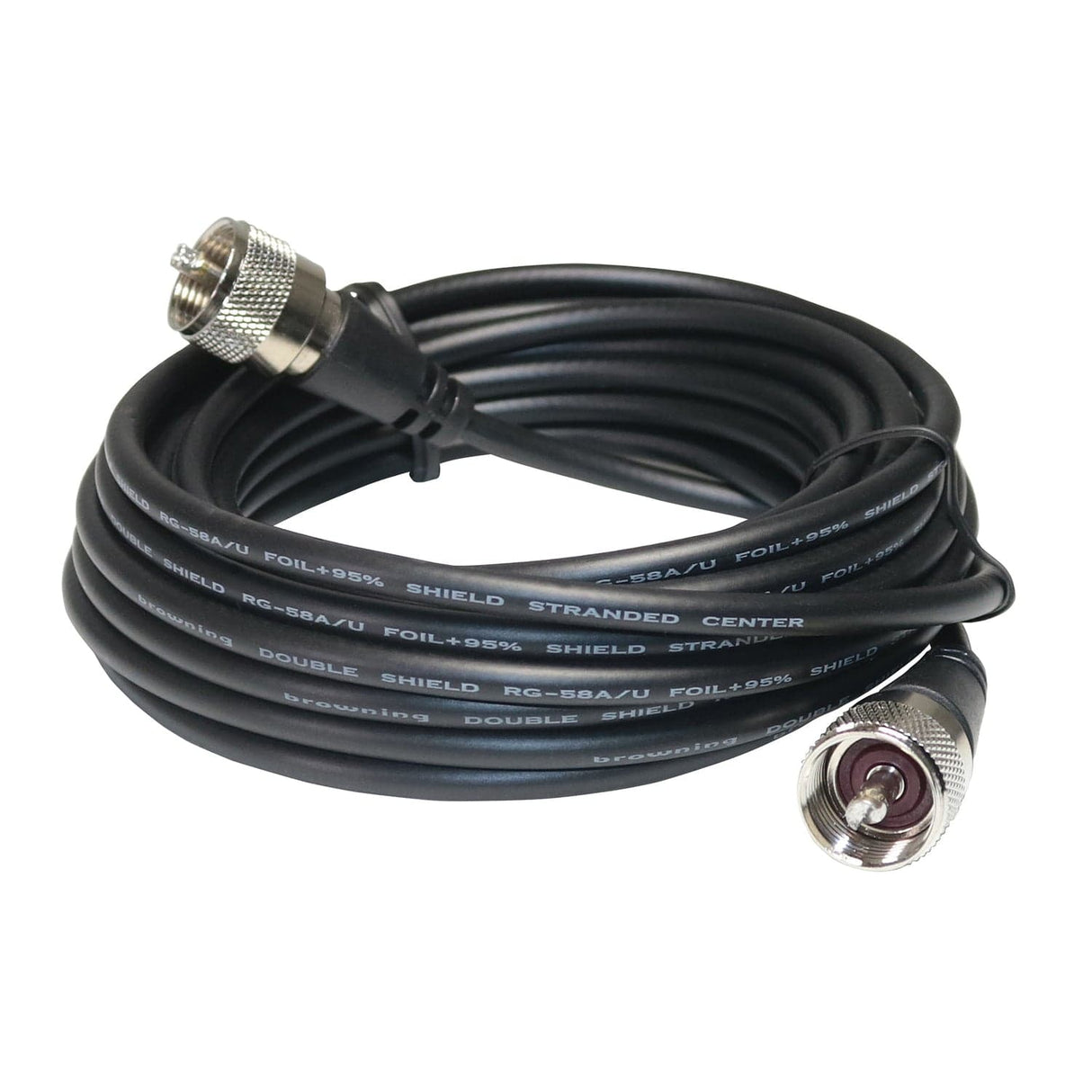 Browning CB Antenna Coaxial Cable Assembly with Preinstalled UHF PL-259, 18 Ft.