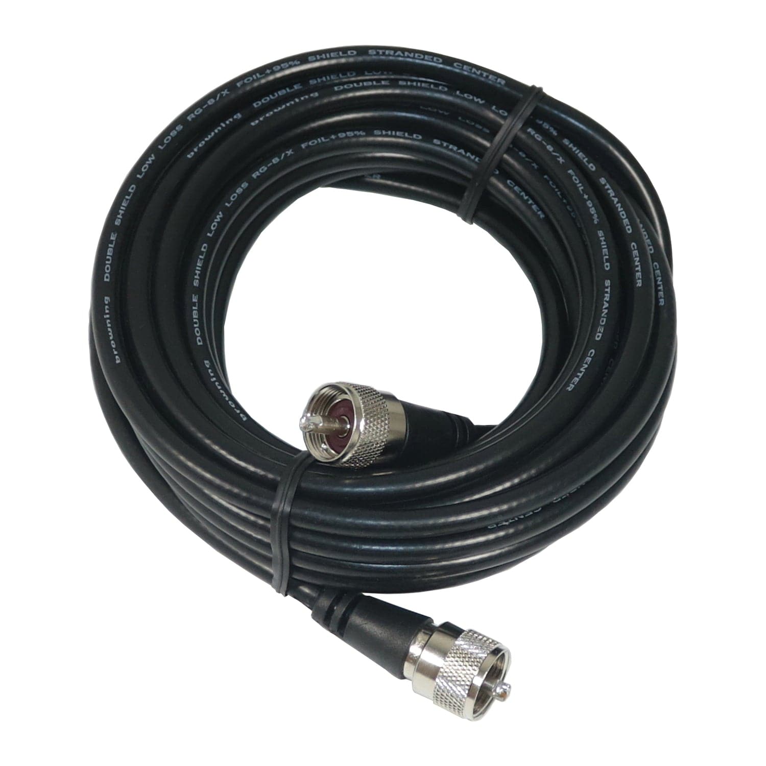 Browning 18-Ft. Heavy-Duty CB Antenna Coaxial Cable Assembly with Preinstalled UHF PL-259, BR-8X-18
