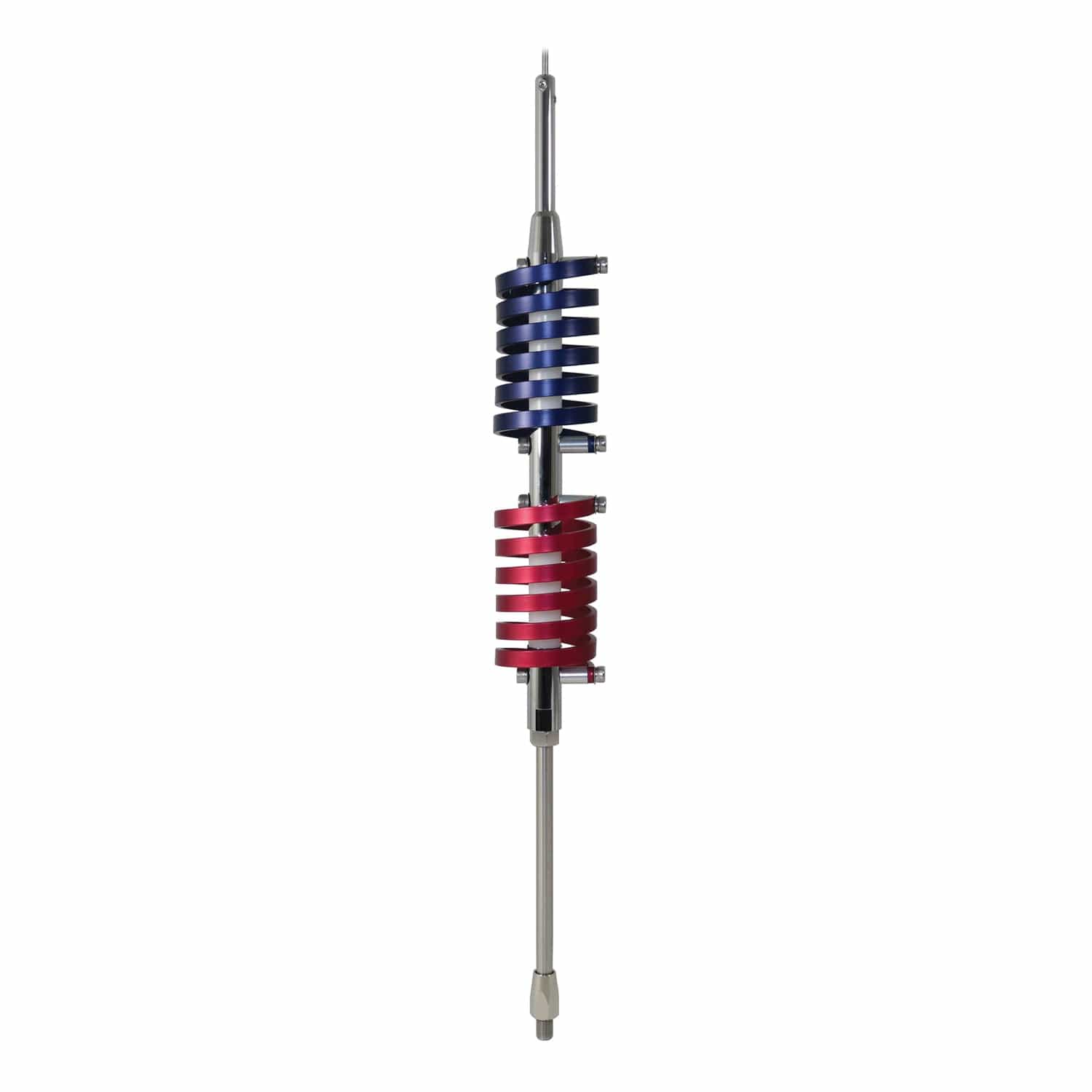 Browning 70.5-In. 15000-Watt Dual-Flat-Coil CB Antenna with 6-In. Shaft, Anodized Red and Midnight Blue, BR-94-RM