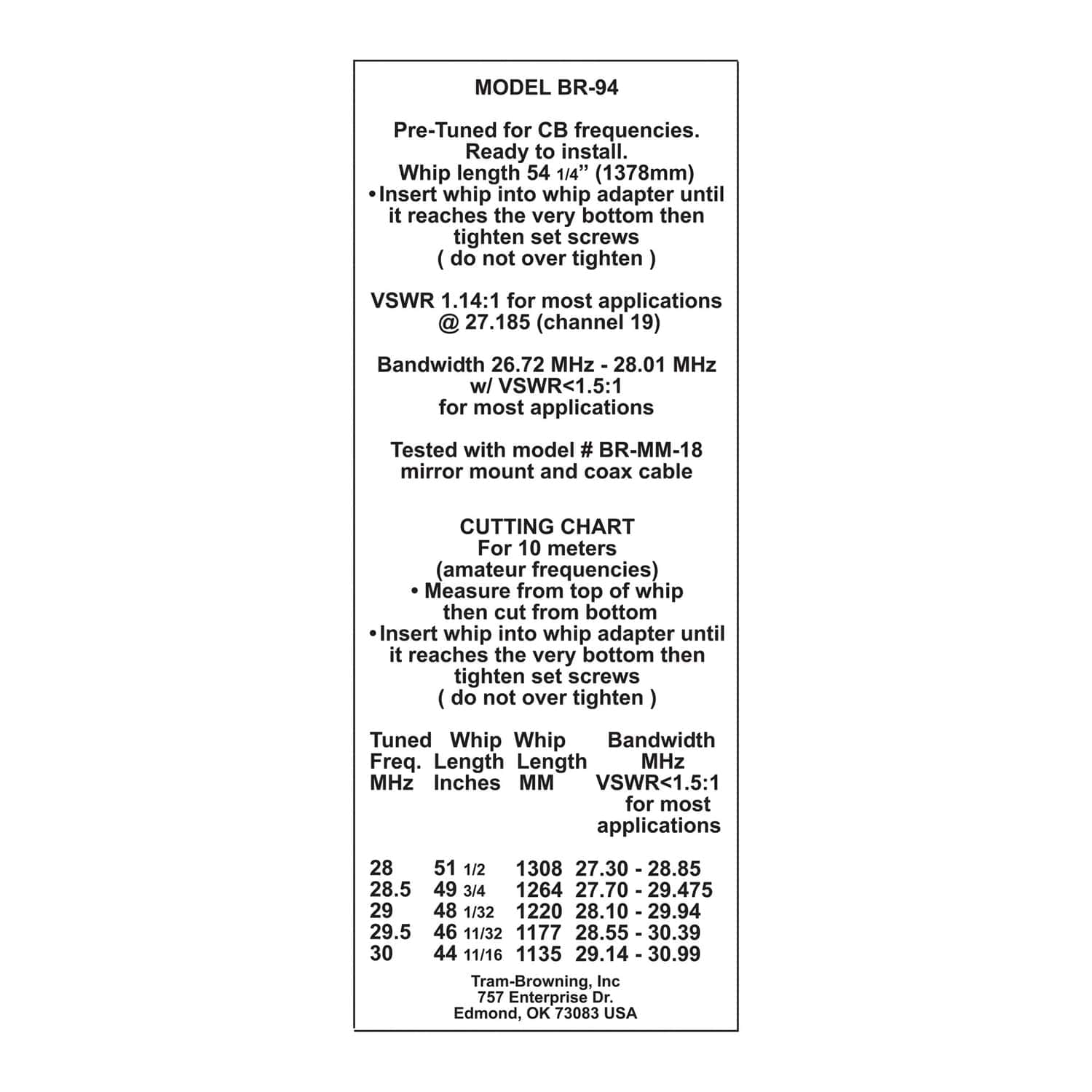 Browning 70.5-In. 15000-Watt Dual-Flat-Coil CB Antenna with 6-In. Shaft, Anodized Red and Midnight Blue, BR-94-RM