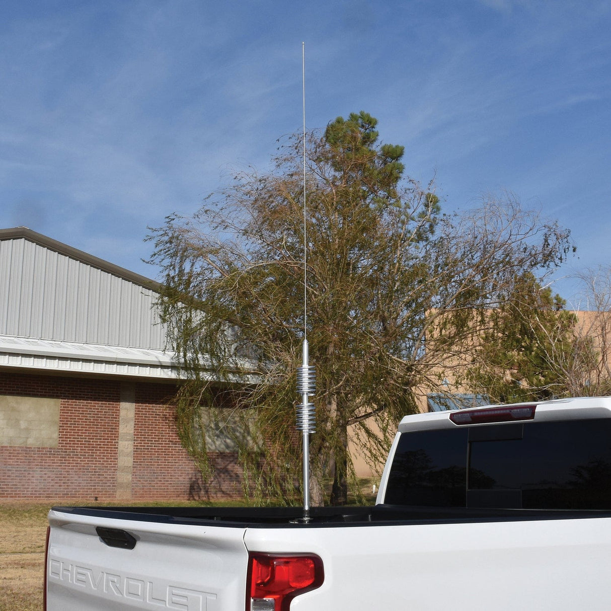 Tram 15000-Watt TramCat Trucker Twin-Coil Aluminum CB Antenna with 42-1/4-In. Stainless Steel Whip and 9-In. Shaft