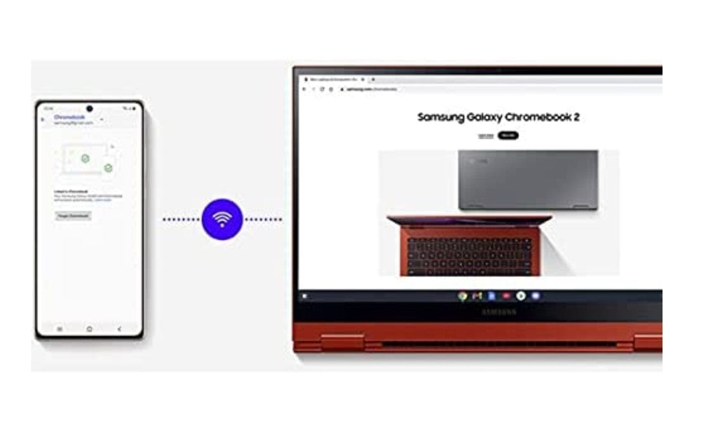 Samsung Chromebook 2 13.3" FHDT i3-10110U 8GB 128GB Chrome, Red - Certified Refurbished
