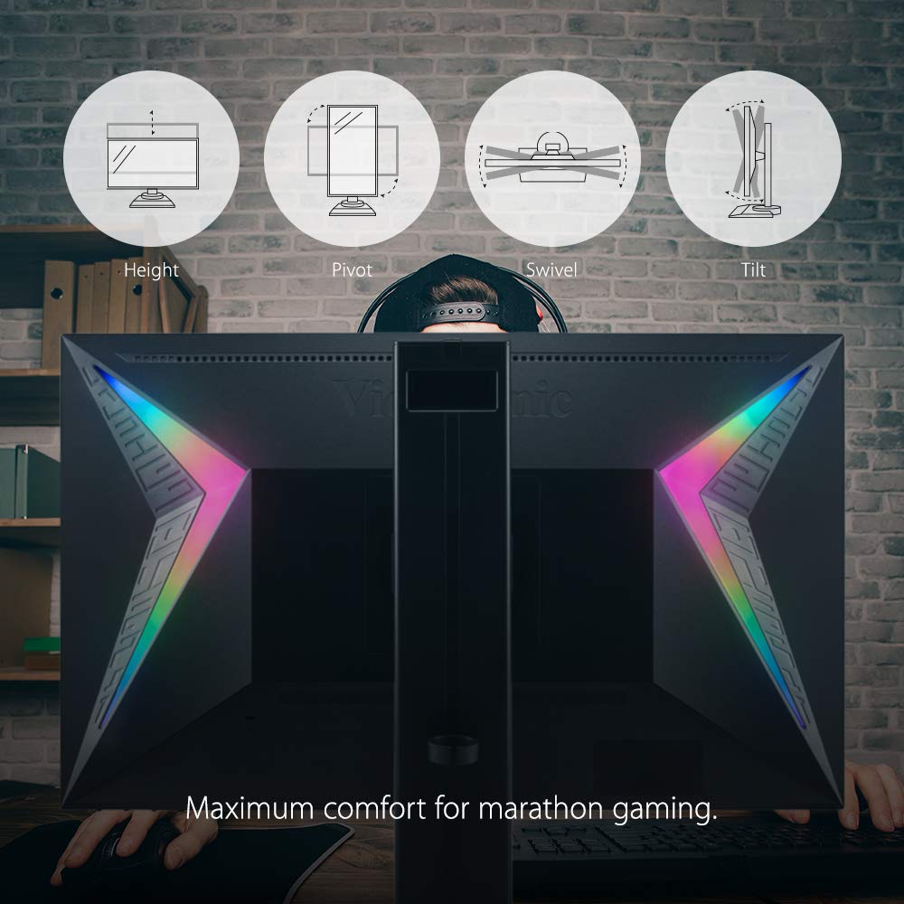 ViewSonic 24" 16:9 144 Hz FreeSync Gaming LCD Monitor - Certified Refurbished