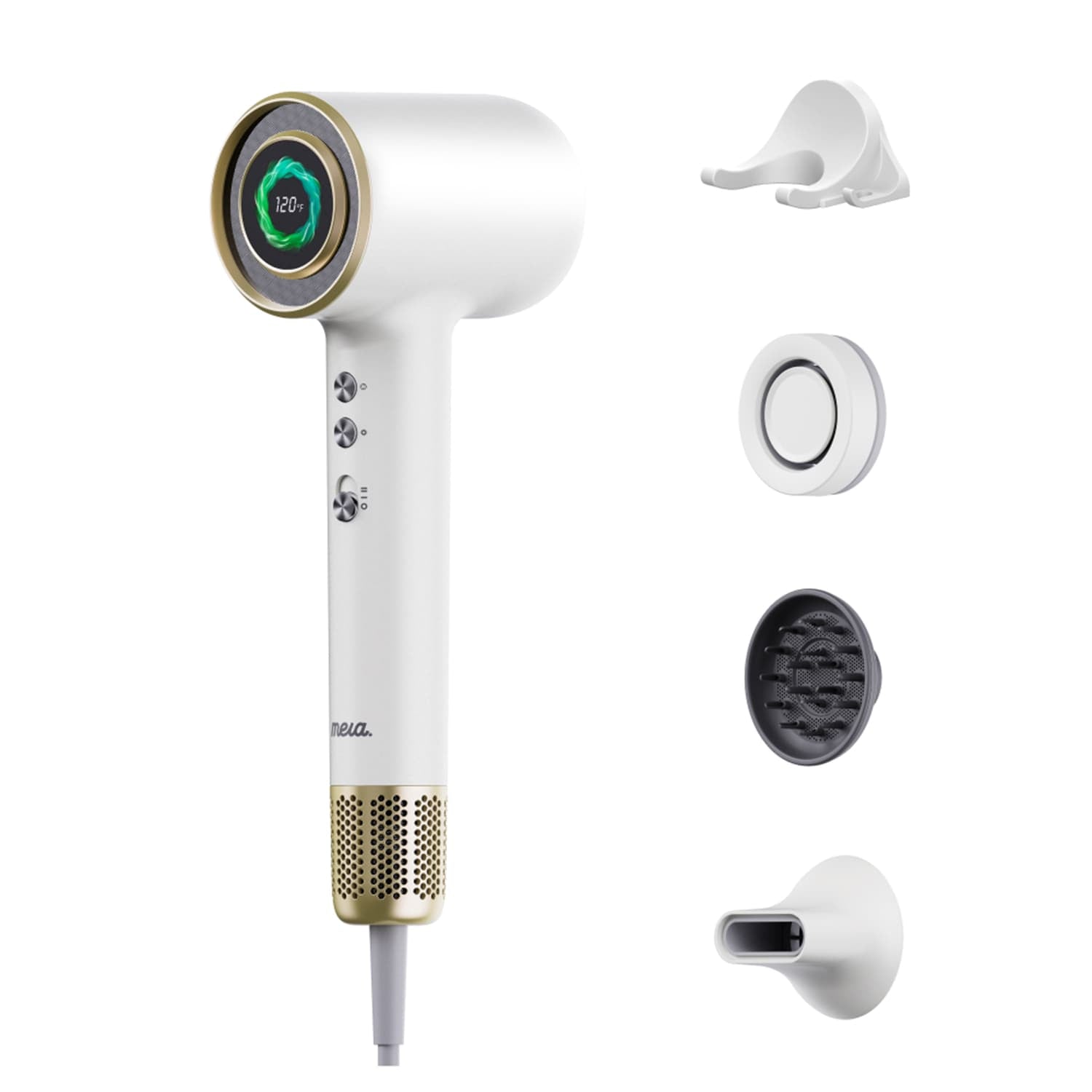 Mera Pro Bi-Ionic High-Speed Aromatic Hair Dryer, Gold White