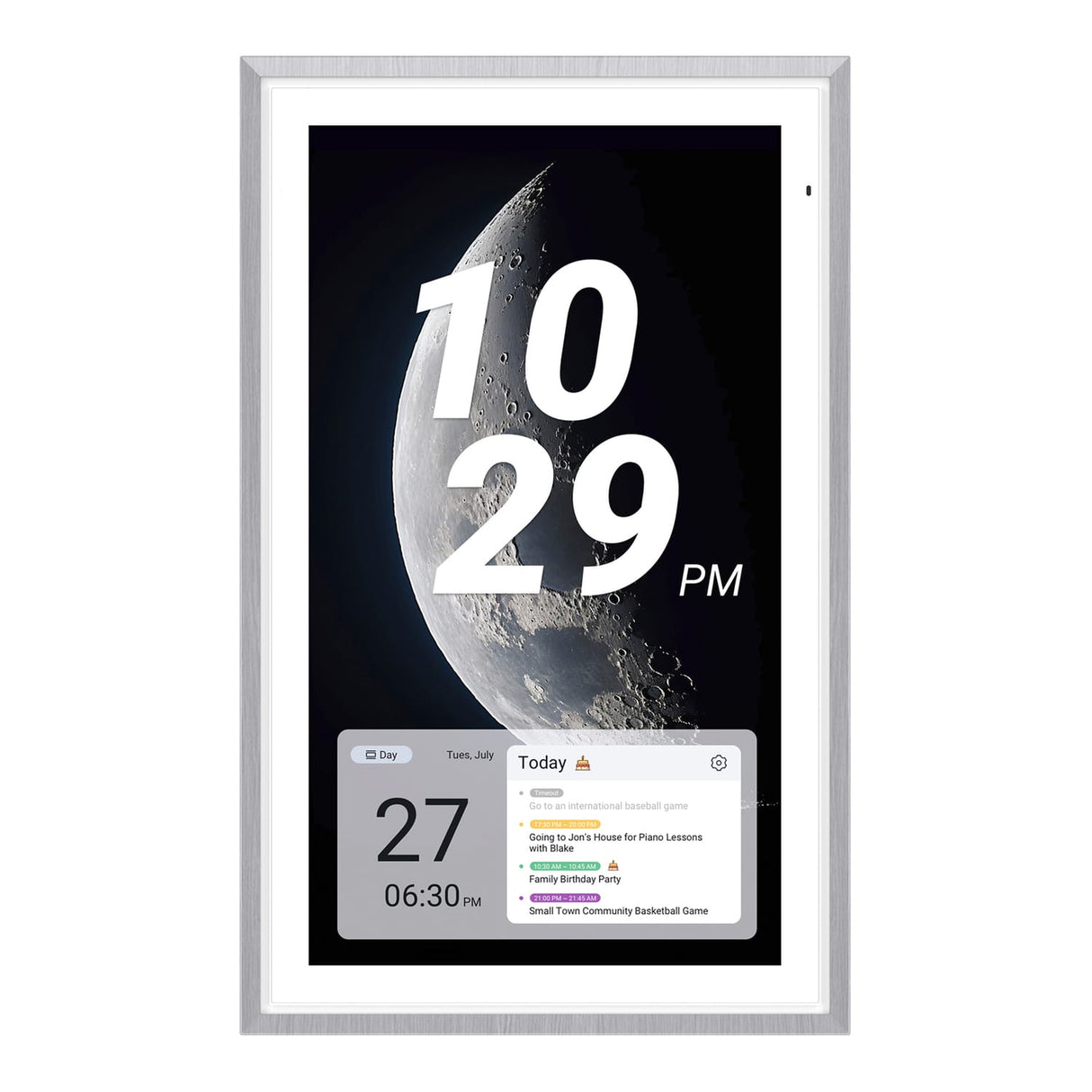 Apolosign 27-In. Dual-Mode Digital Calendar, Wall Planner, and Smart Family Organizer, Spruce Gray