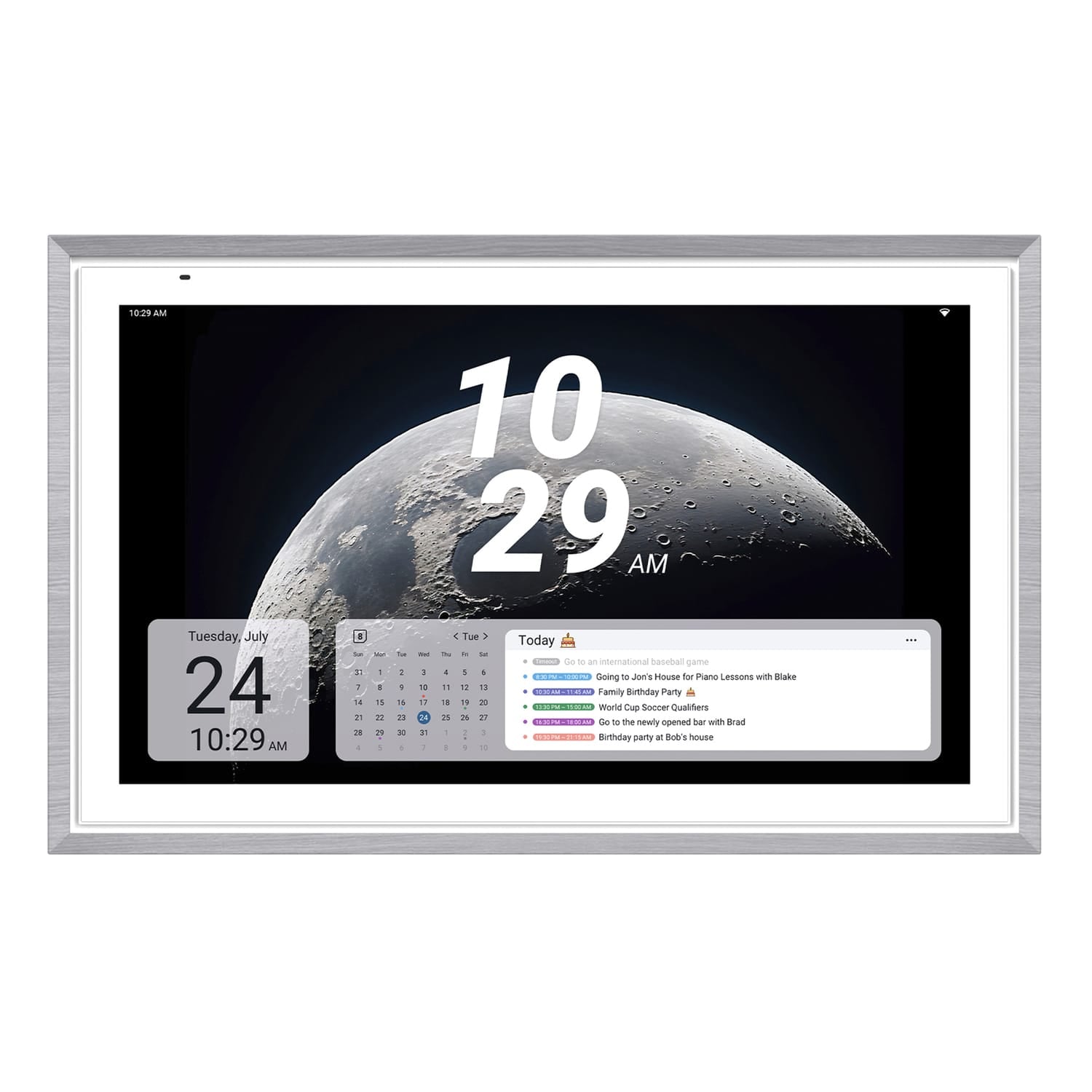 Apolosign 27-In. Dual-Mode Digital Calendar, Wall Planner, and Smart Family Organizer, Spruce Gray
