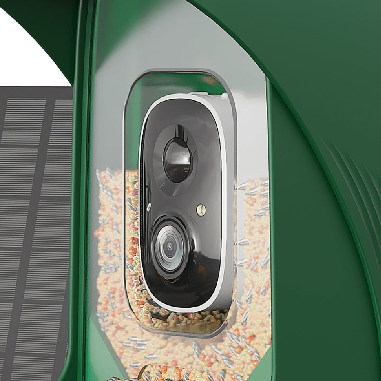 PerchMe AI-Recognition Smart Bird Feeder with Camera, Solar Powered, Forest Green
