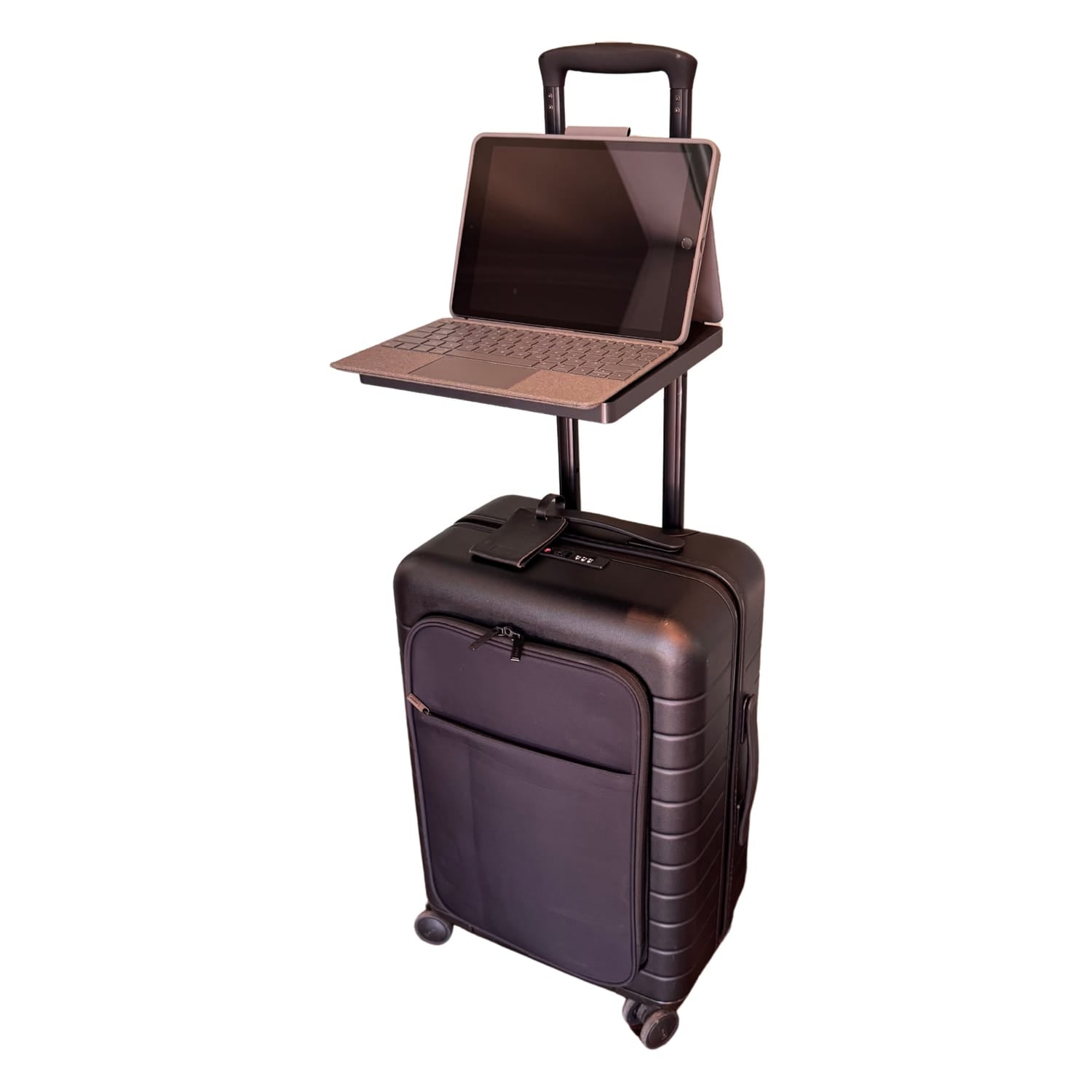 goDesk Attachable Luggage Desk Stand, Gray/Charcoal
