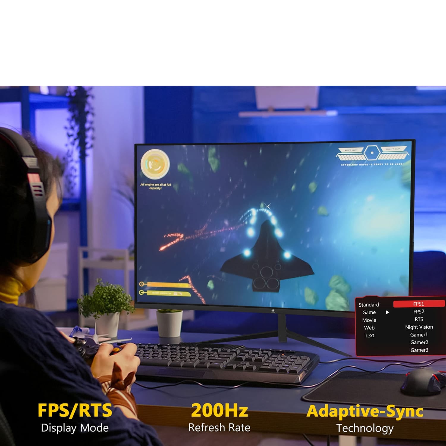 Z-Edge 27-In. 1080p 200-Hz Curved Gaming Monitor