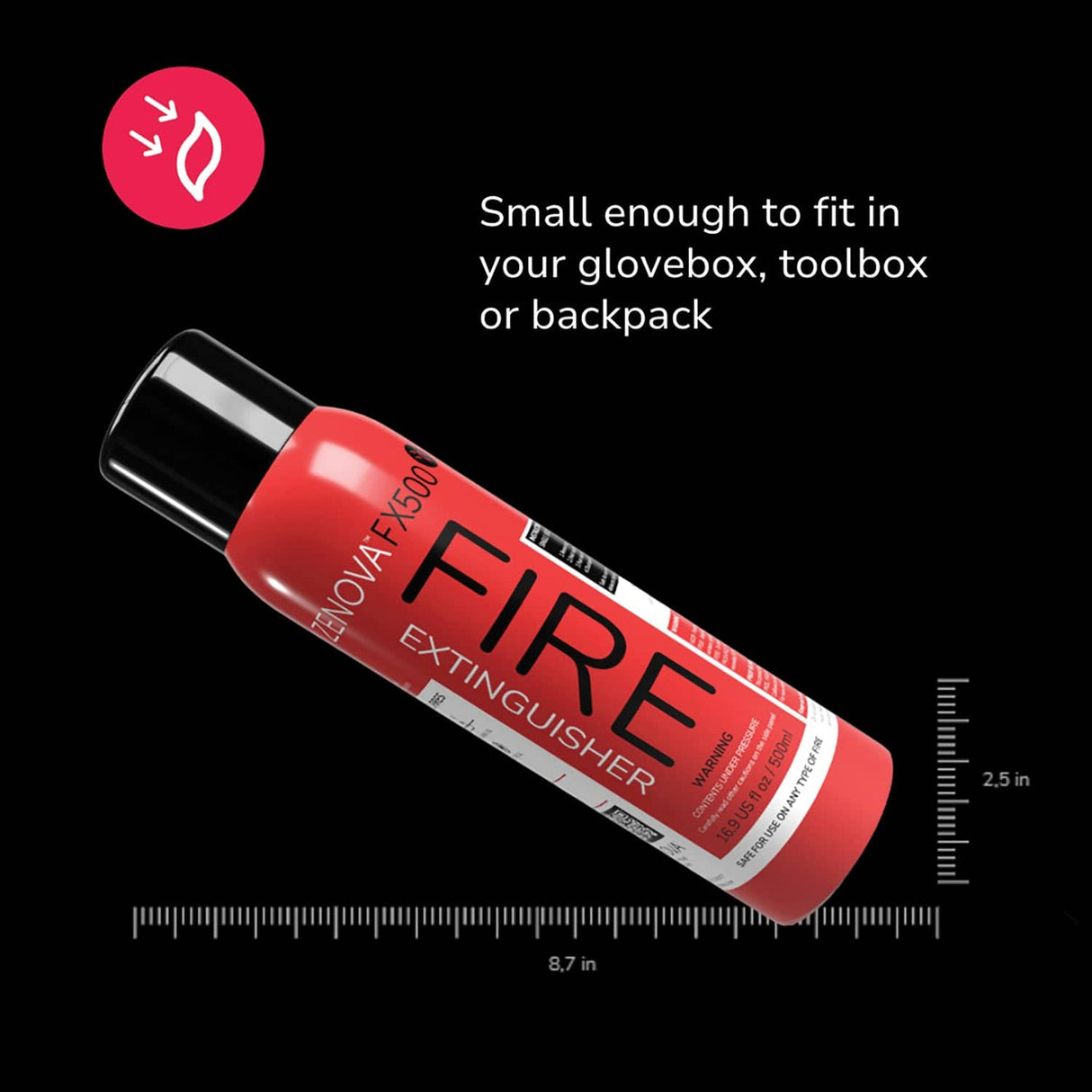 Zenova FX500 Fire Extinguishing Aerosol Spray