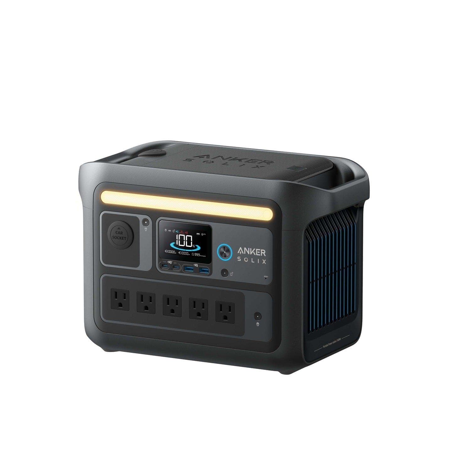 Anker SOLIX C800X Portable Power Station, 1200W (Peak 1600W) Solar Generator, Full Charge 58 Min, for Camping, RVs, Road Trips + Power Outages