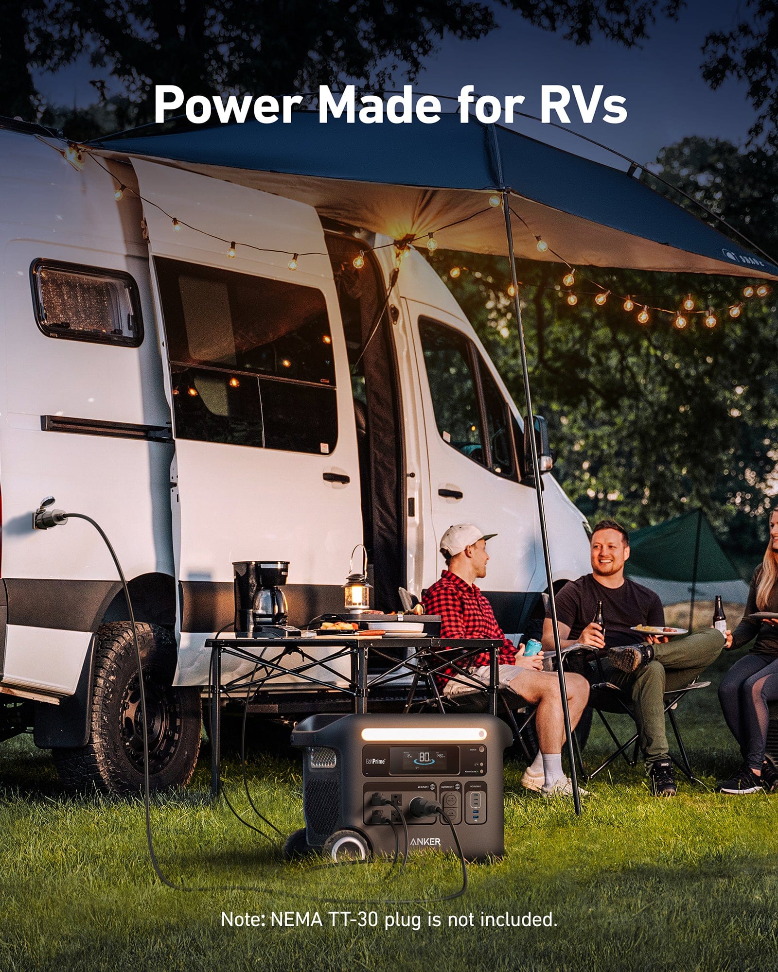 Anker SOLIX F2600 Portable Power Station 2560Wh|2400W Solar Generator, GaNPrime Battery Generator for Home Use, Camping + RVs