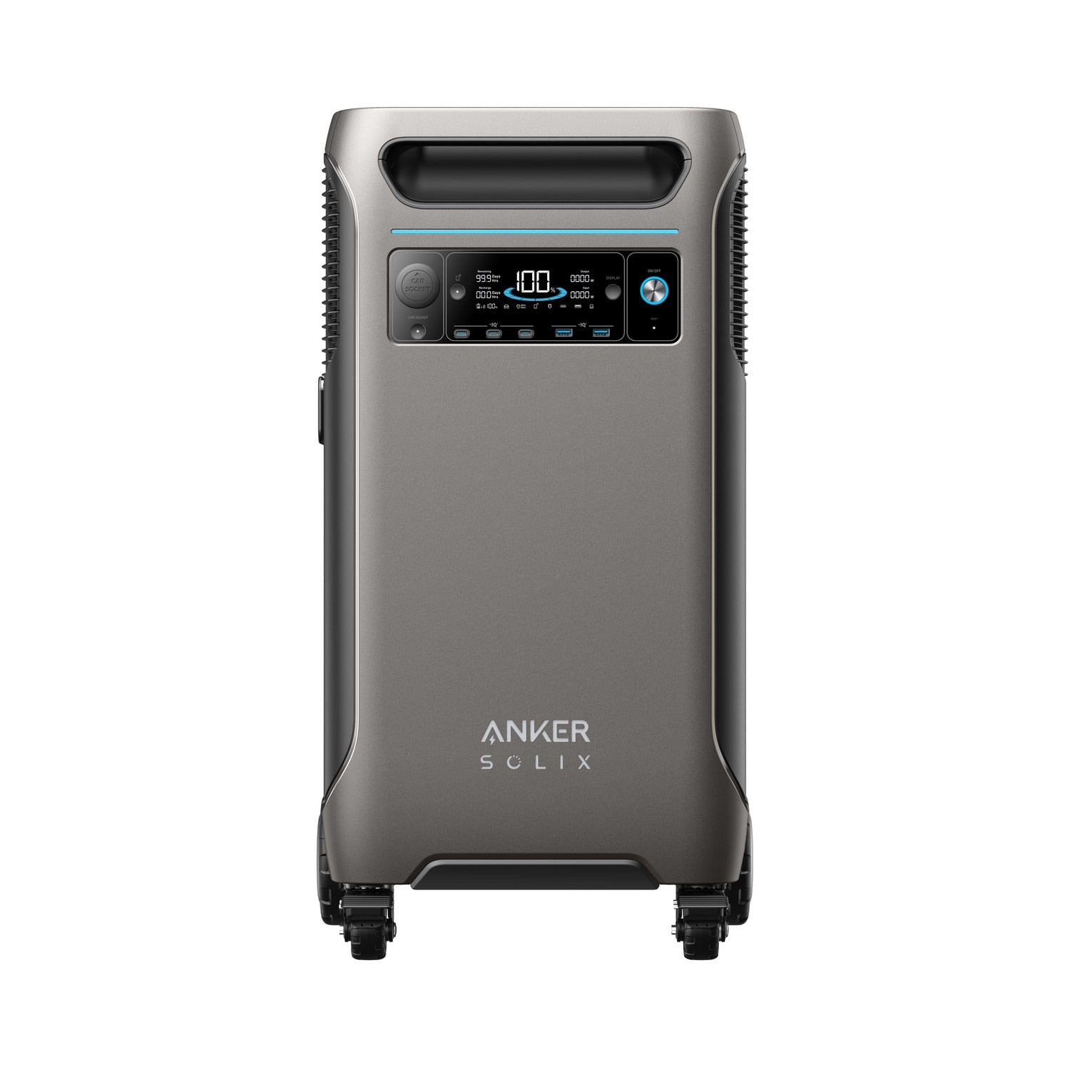 Anker SOLIX F3800 Portable Power Station + Expansion Battery + 400W Solar Panel, 6000W AC Output, Dual-Voltage, EV Charging