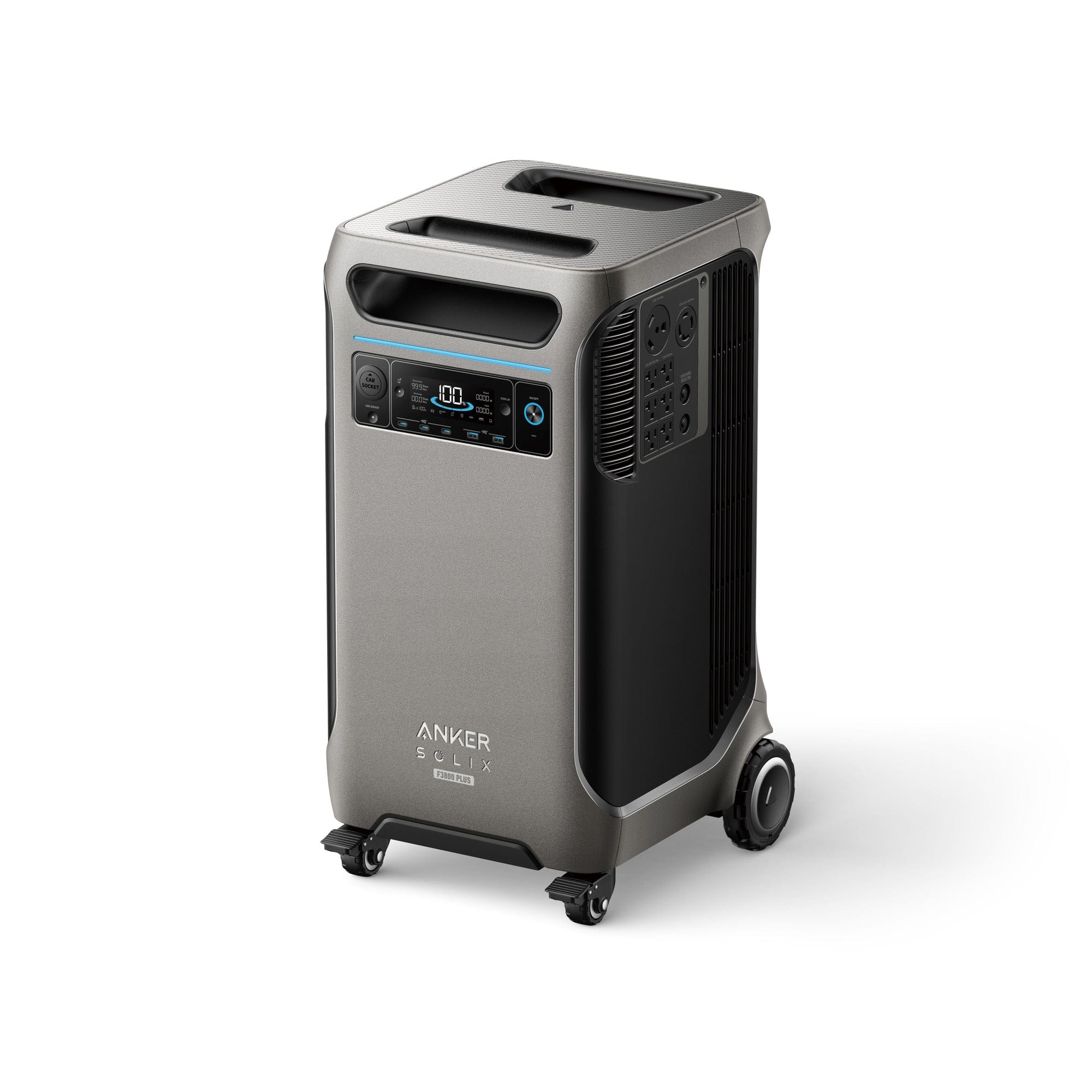 Anker SOLIX F3800 Plus Portable Power Station, 3840Wh Capacity, 6000W Output, Up to 3200W Solar Input, 120V/240V Dual-Voltage & Auto Backup