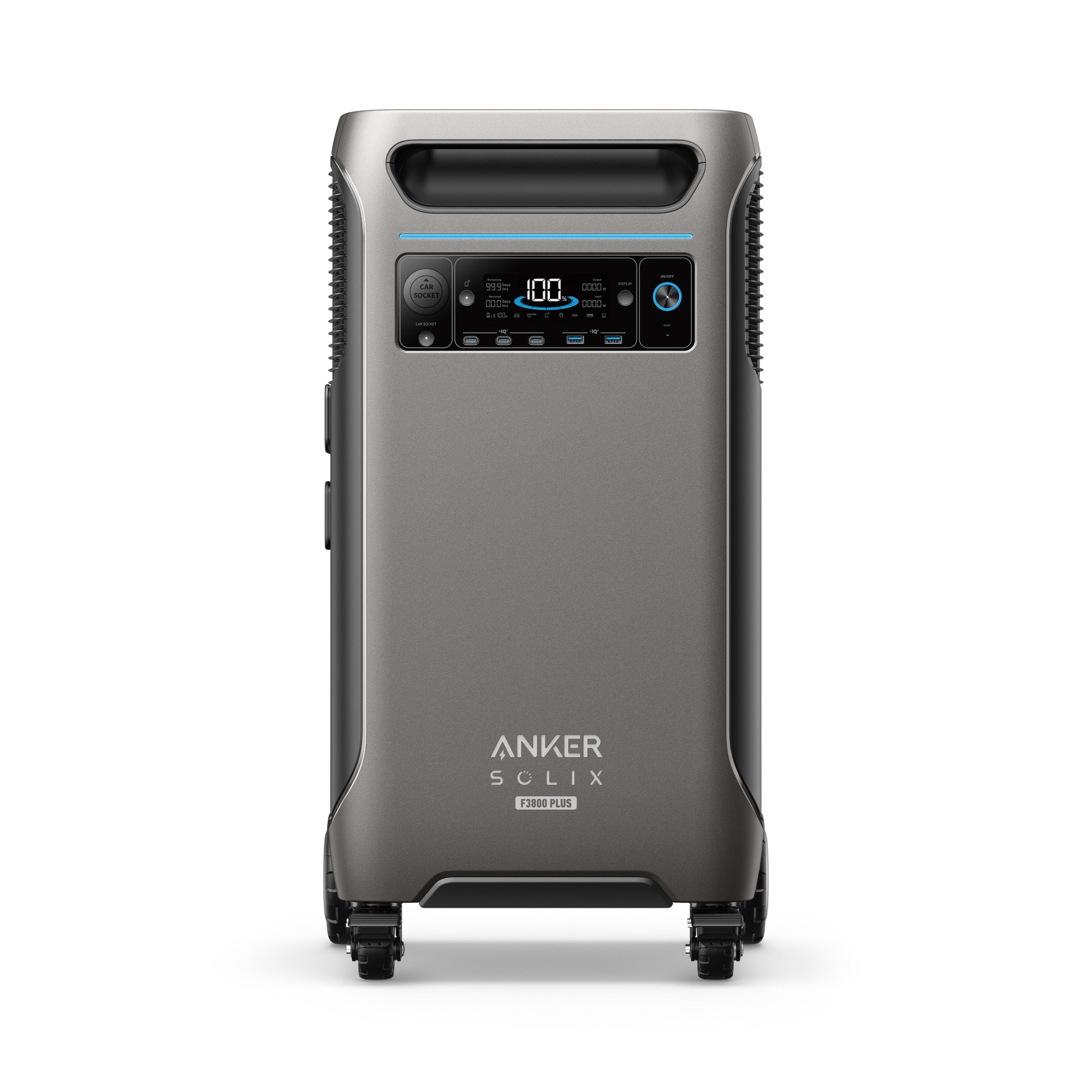Anker SOLIX F3800 Plus Portable Power Station + 1 Set of 410W Rigid Solar Panels, 53.8kWh Capacity, Fast Recharging, and Sustainable Backup Power