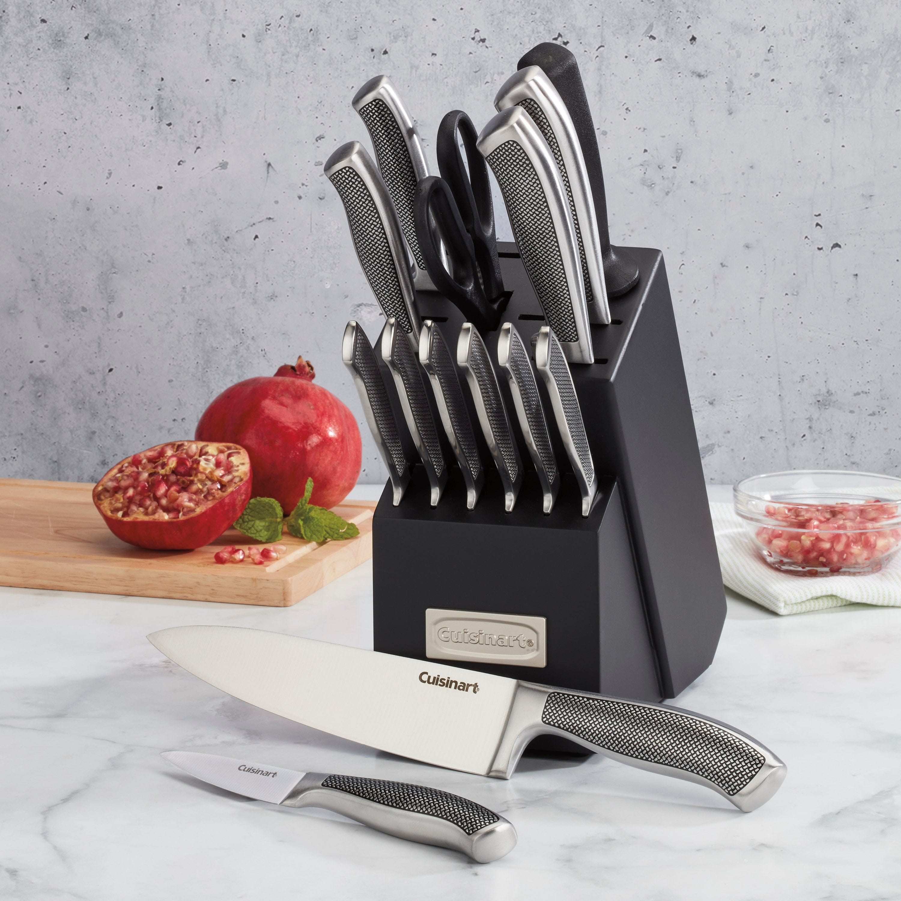 Cuisinart Graphix 15 Piece Knife Block Set, Silver