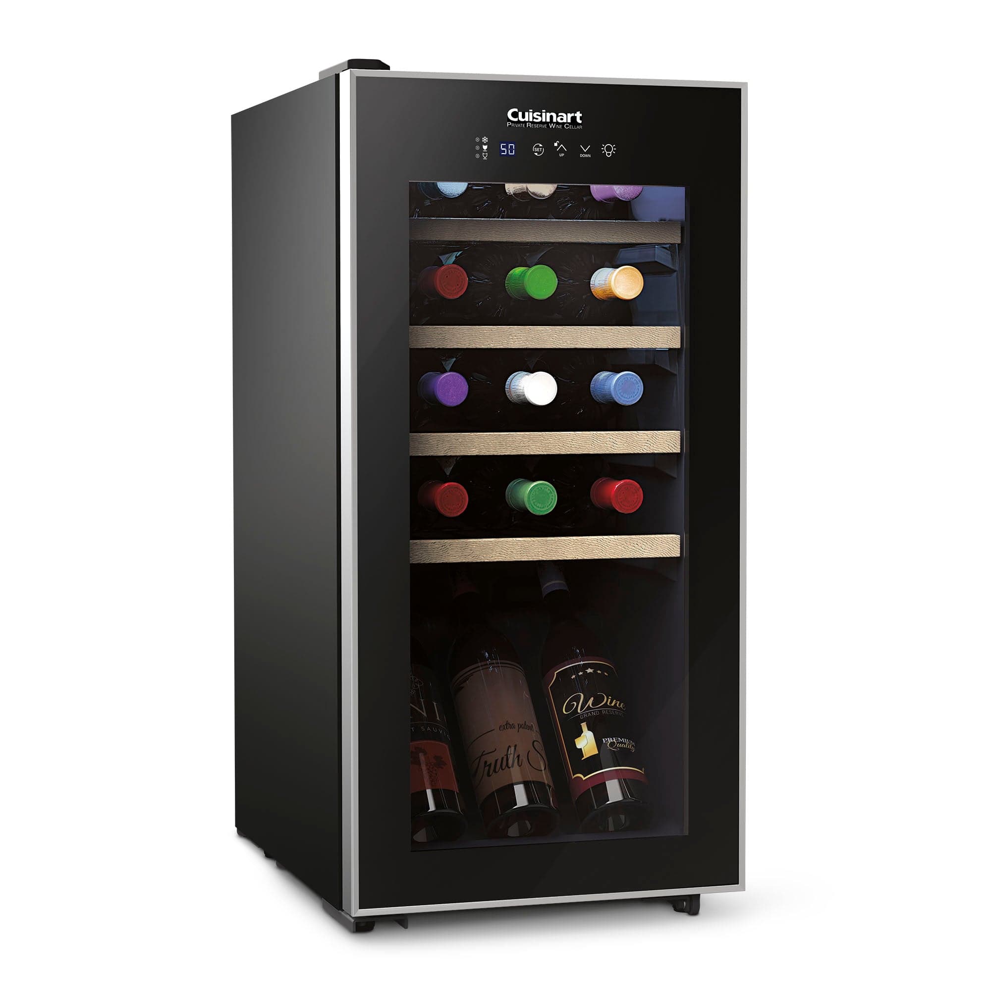 Cuisinart Private Reserve 15-Bottle Wine Cellar with Compressor, Black