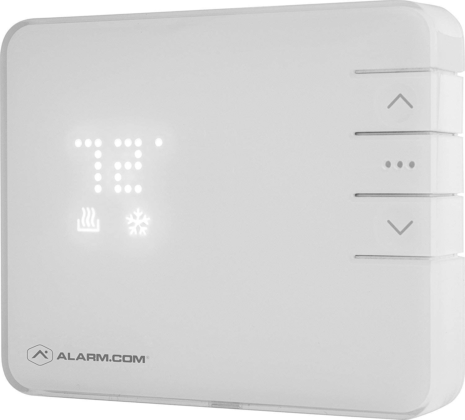 Alarm.com 3-Stage Heat, 2-Stage Cooling, AA Battery Programmable Smart Thermostat, White