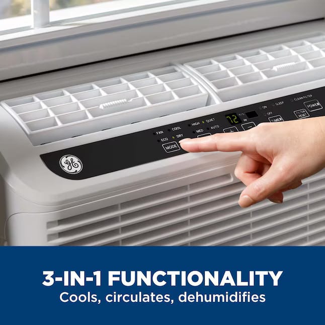GE 6400 BTU Small Room Window Air Conditioner, Remote Included, 115-Volt, Energy Star Certified - Certified Refurbished