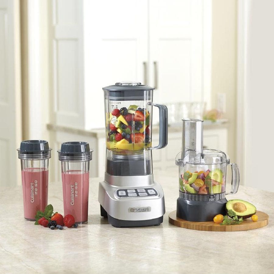 Cuisinart VELOCITY Ultra Trio 1 HP Blender/Food Processor with Travel Cups, Silver