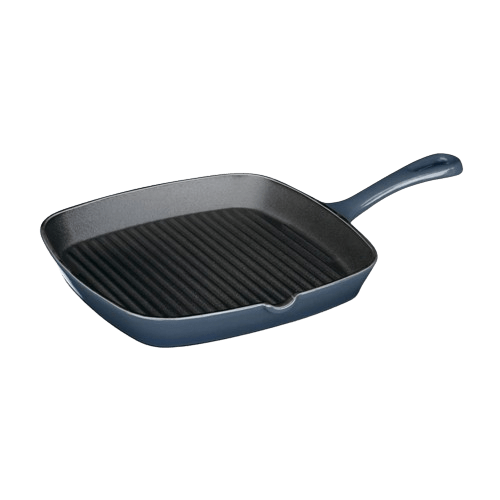 Cuisinart Chef’s Classic™ Enameled Cast Iron Cookware 9.25" Square 9.25" Grill Pan, Blue
