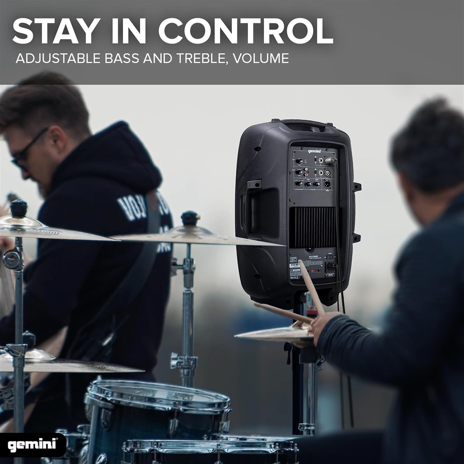 Gemini Sound 8" Active PA Loudspeaker, Audio Speaker, 500 Watts, Bluetooth - Certified Refurbished