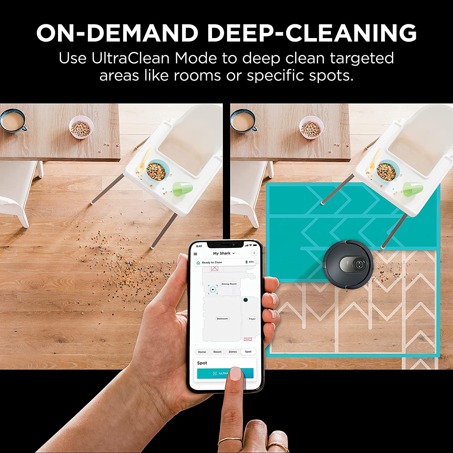 Shark LIDAR Navigation, Self-Cleaning Brushroll, Home Mapping, Perfect for Pet Hair, Works with Alexa, Wi-Fi Connected AI Robot Vacuum, Gray