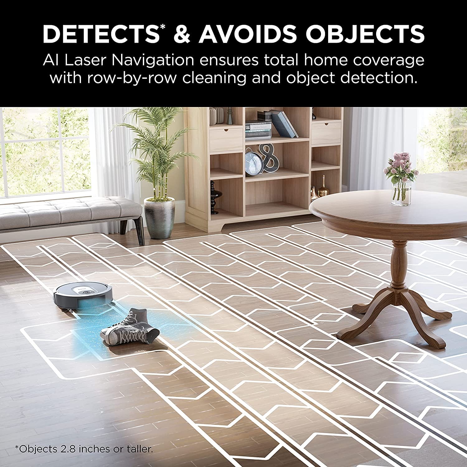 Shark LIDAR Navigation, Self-Cleaning Brushroll, Home Mapping, Perfect for Pet Hair, Works with Alexa, Wi-Fi Connected AI Robot Vacuum, Gray