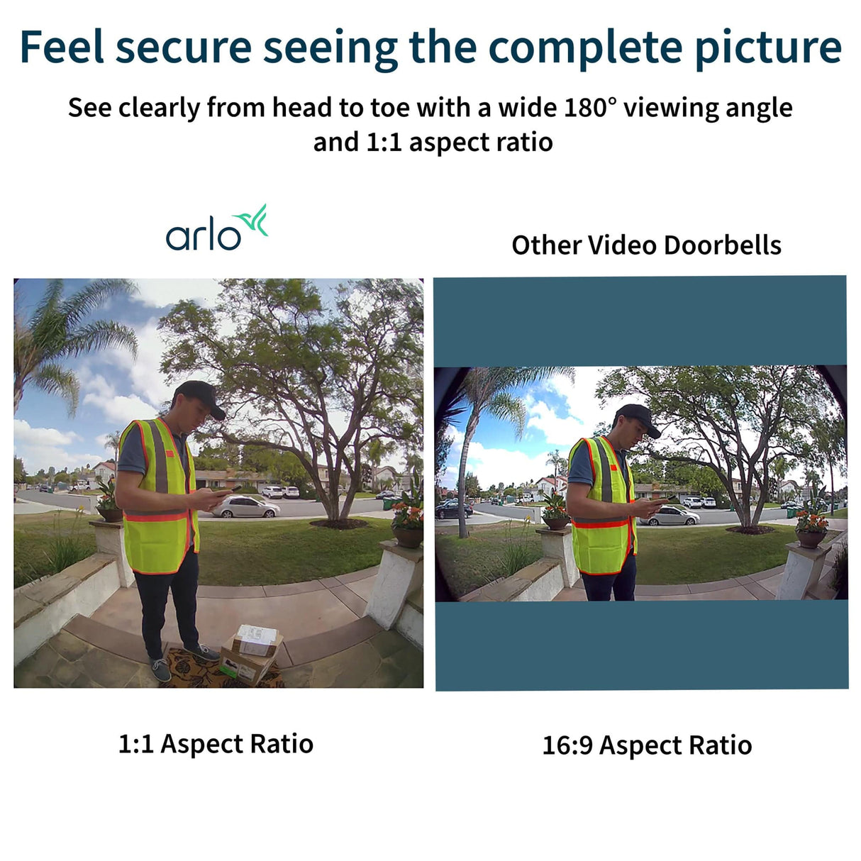 Arlo Wireless Essential Smart Video Doorbell with Night Vision - Certified Refurbished