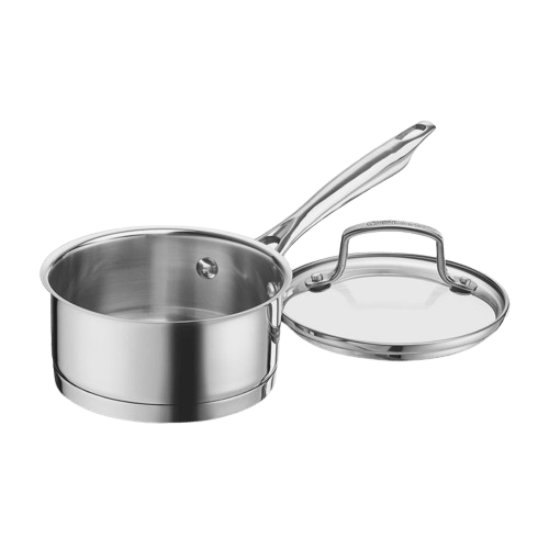 Cuisinart 1 Quart Saucepan with Cover, Silver