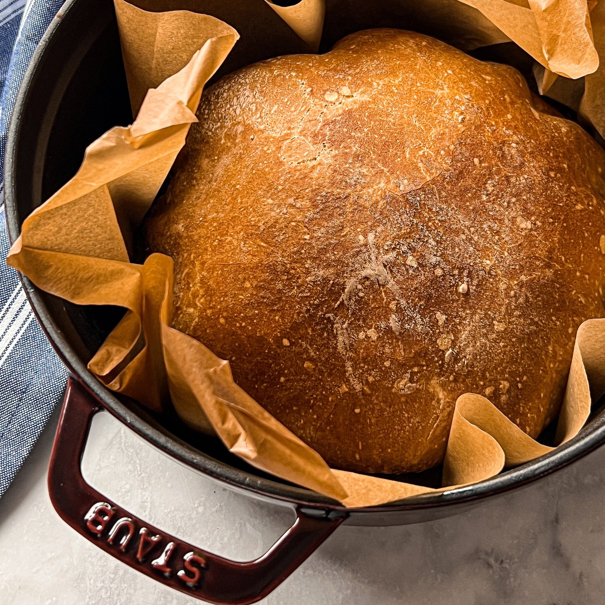 Staub Cast Iron 7-qt Round Cocotte, Dutch Oven - Grenadine