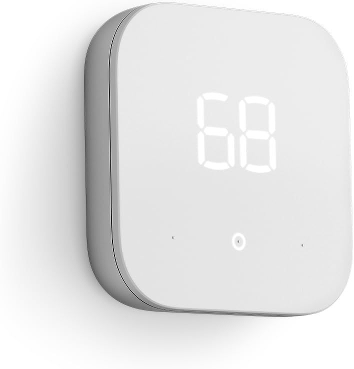 Amazon Smart Programmable Thermostat without C-Wire Adapter, White