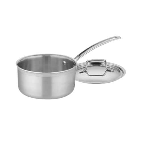 Cuisinart MultiClad Pro Triple Ply Stainless Cookware 2 Quart Saucepan, Silver