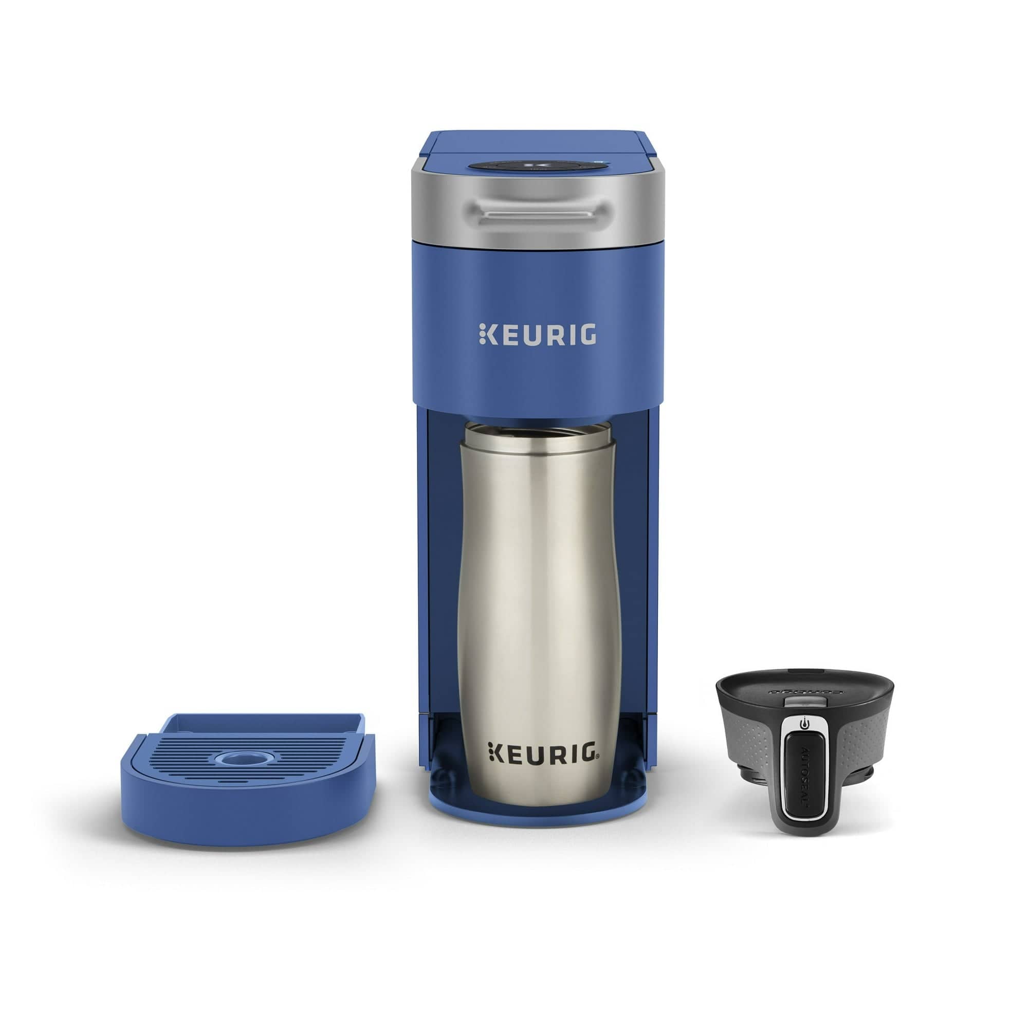 Keurig K-Slim + ICED Single Serve Coffee Maker, Hot & Cold Brewing, 3 Brew Sizes, 46oz Removable Reservoir, Blue - Open Box