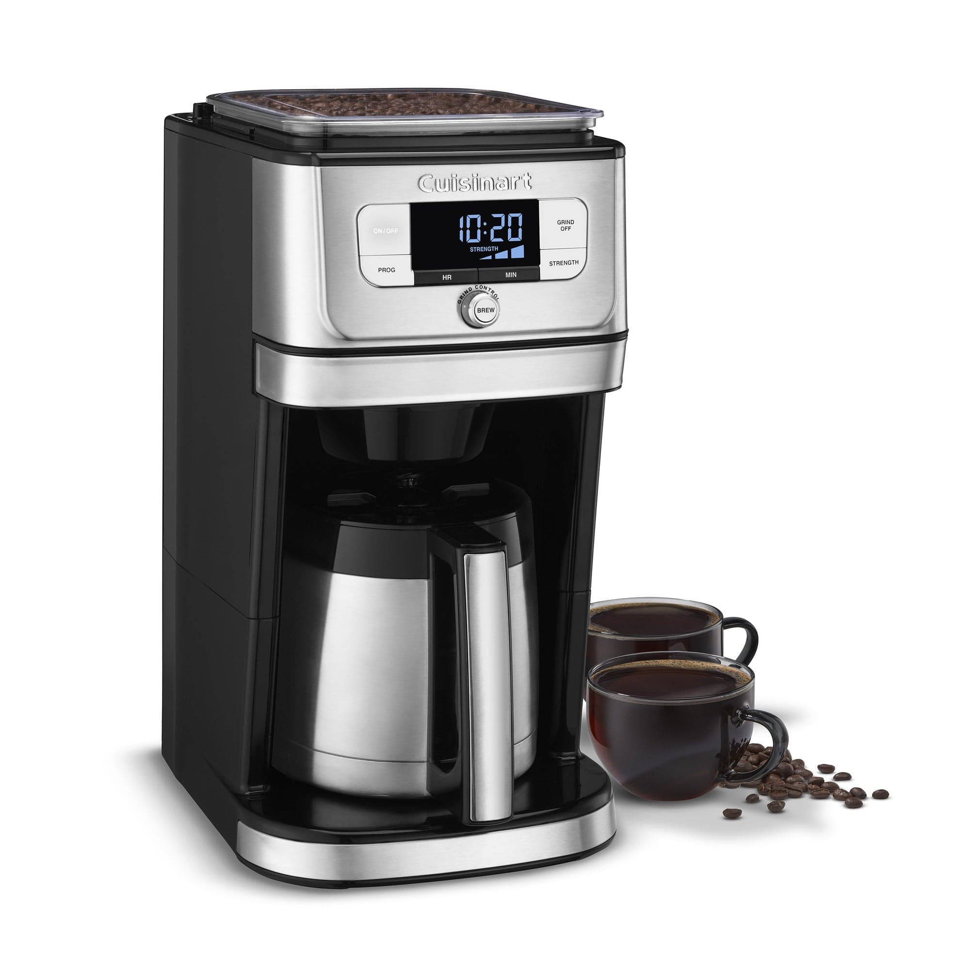 Cuisinart Burr Grind & Brew 10 Cup Coffee Maker, Silver