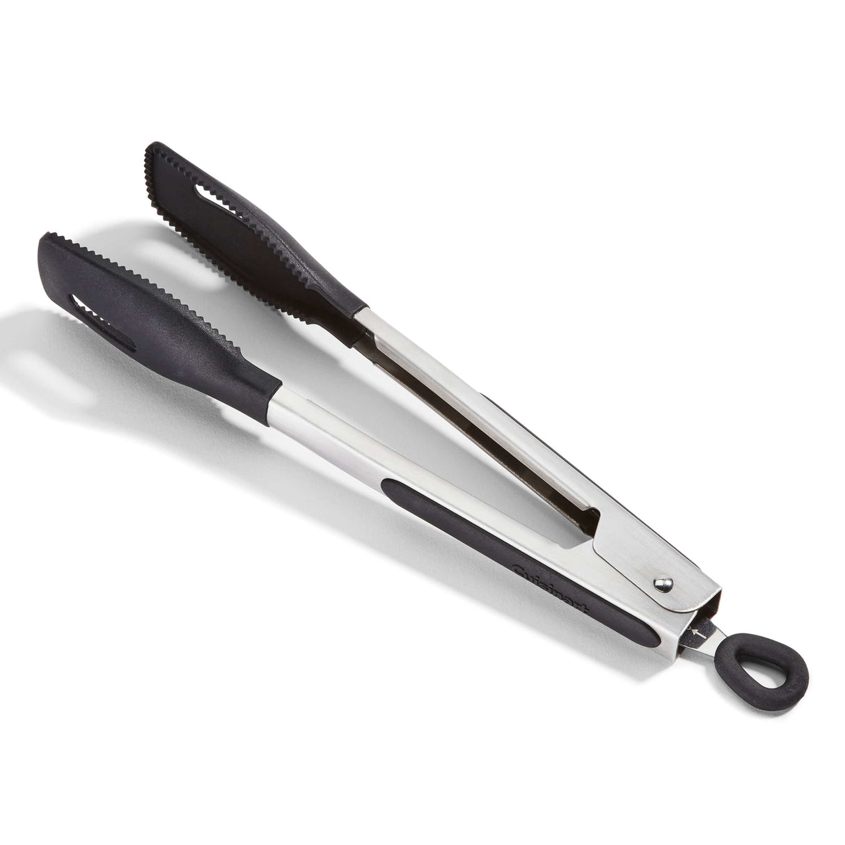 Cuisinart 9" Squared Head Silicone Tongs, Black