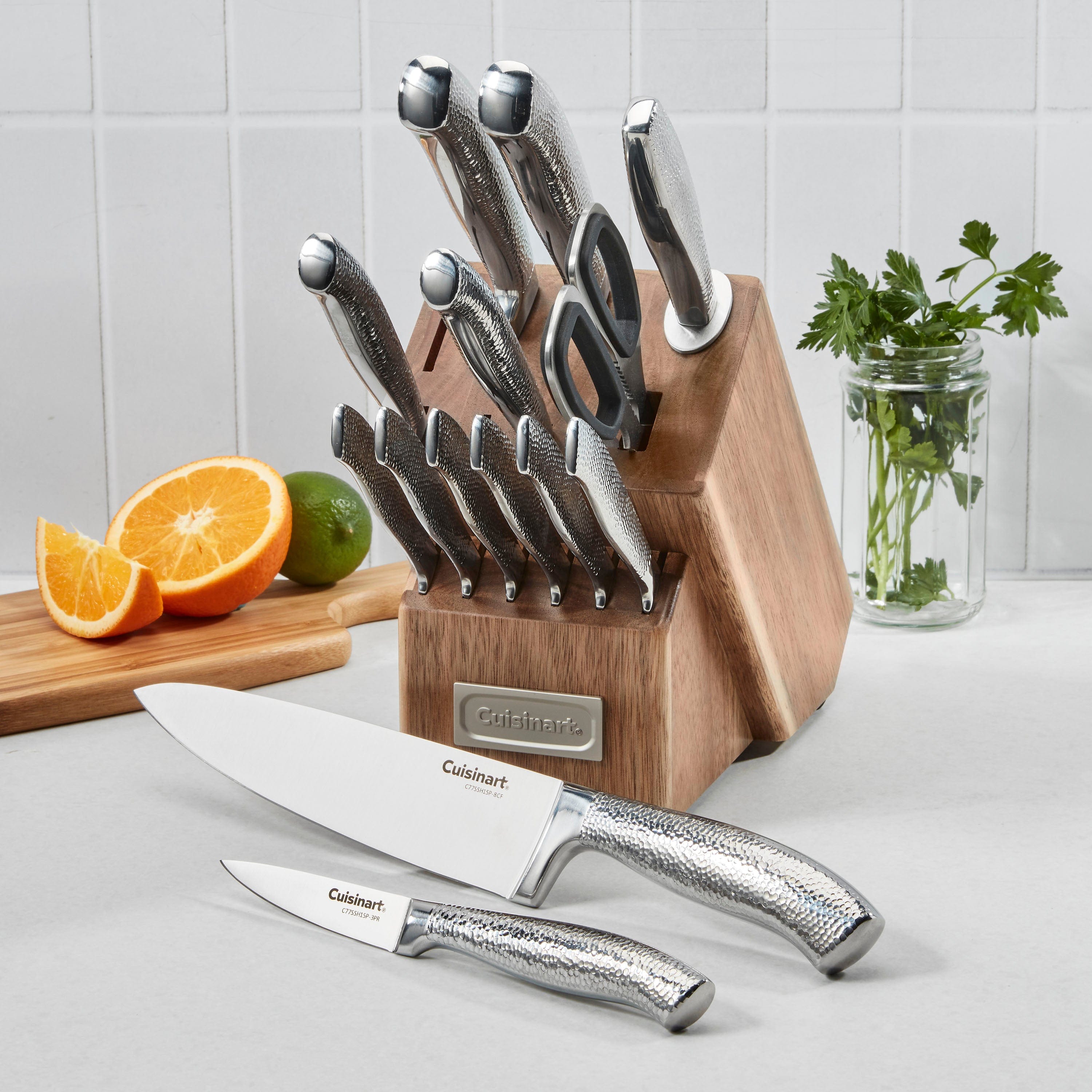 Cuisinart 15pc Stainless Steel Cutlery Block Set, Silver
