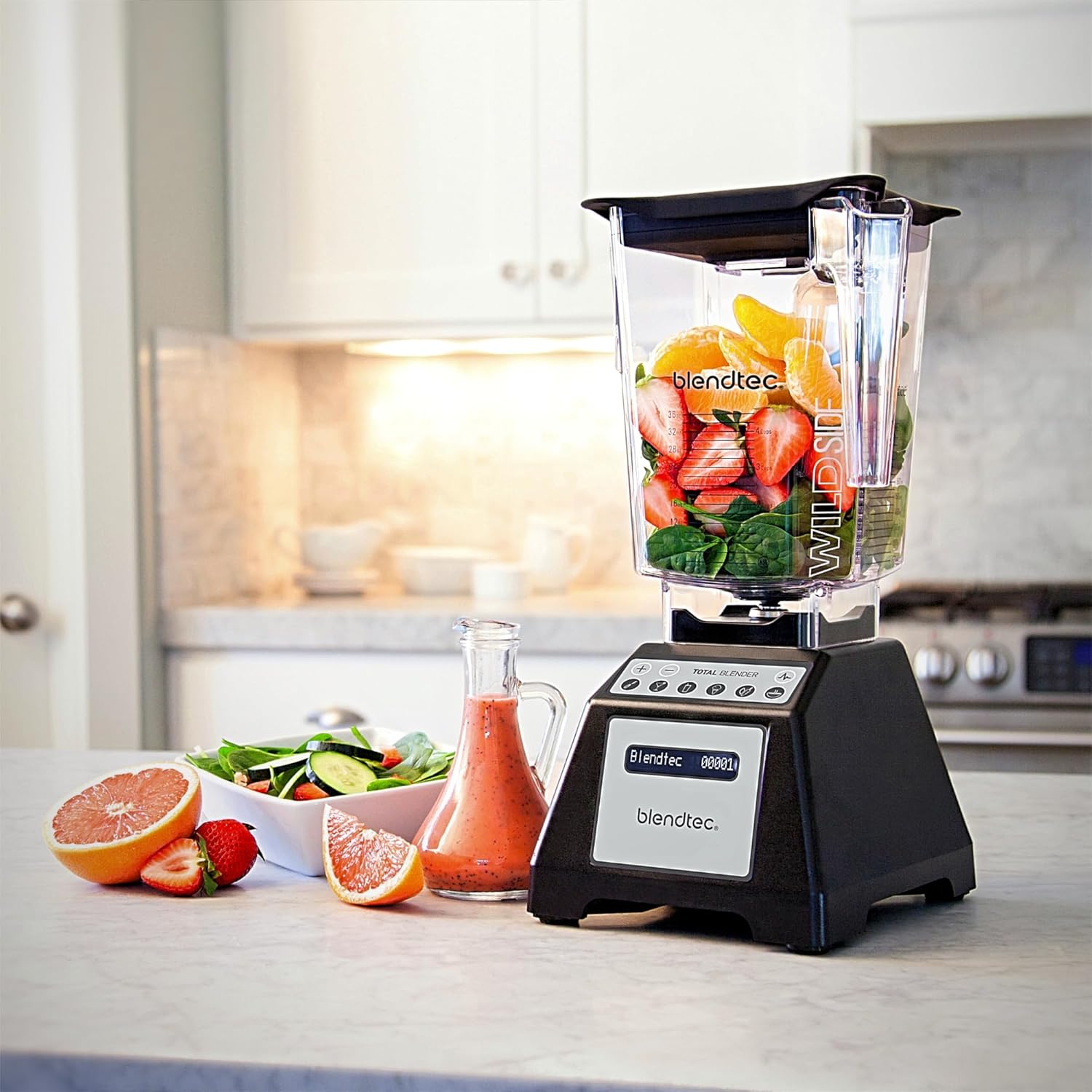 Blendtec Total Classic Original WildSide+ 90oz Jar Professional Grade Power Blender Black - Certified Refurbished