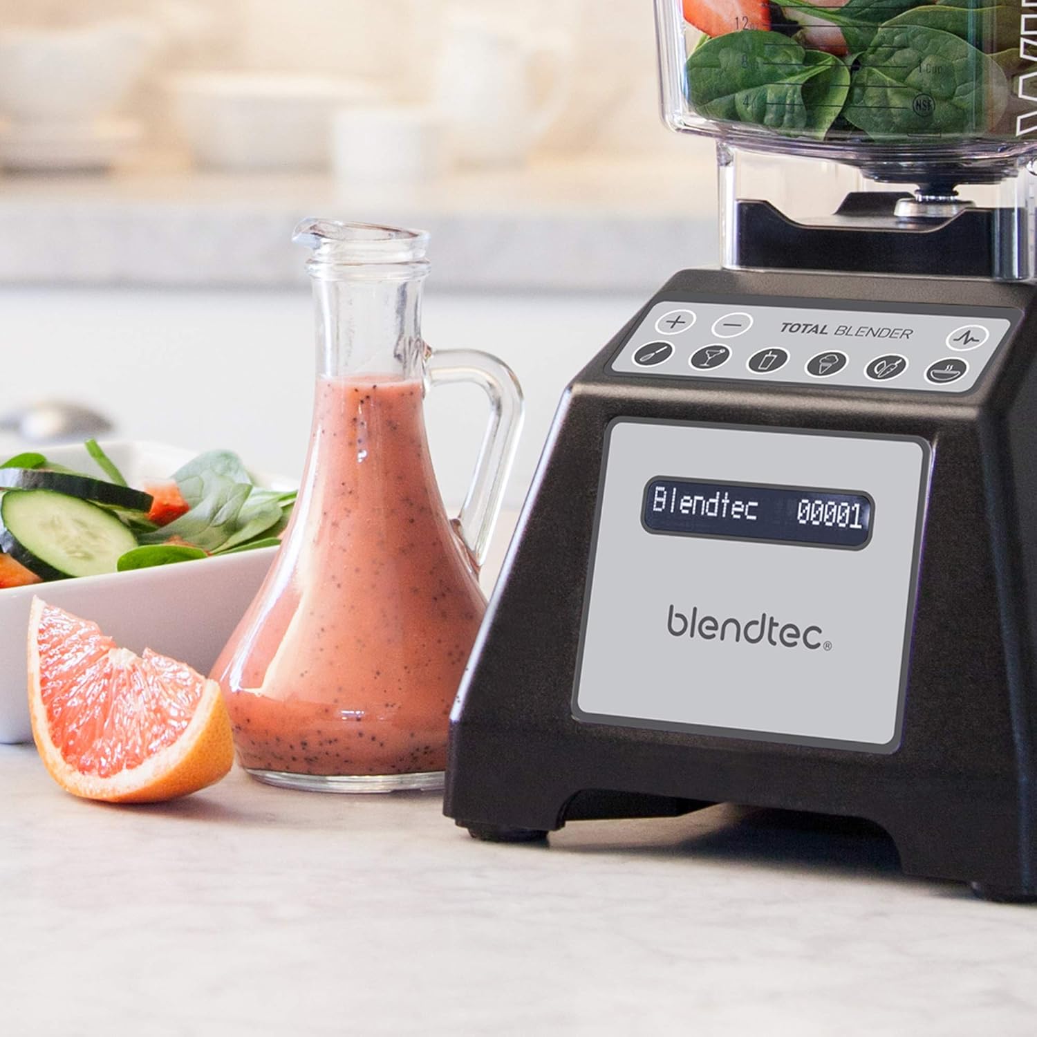Blendtec Total Classic Original WildSide+ 90oz Jar Professional Grade Power Blender Black - Certified Refurbished
