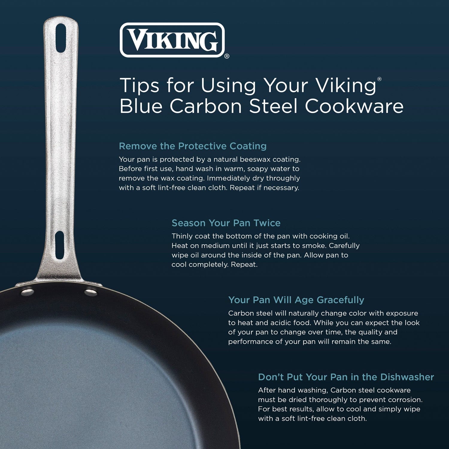 Viking Blue Steel 12" Wok/Stir Fry Pan