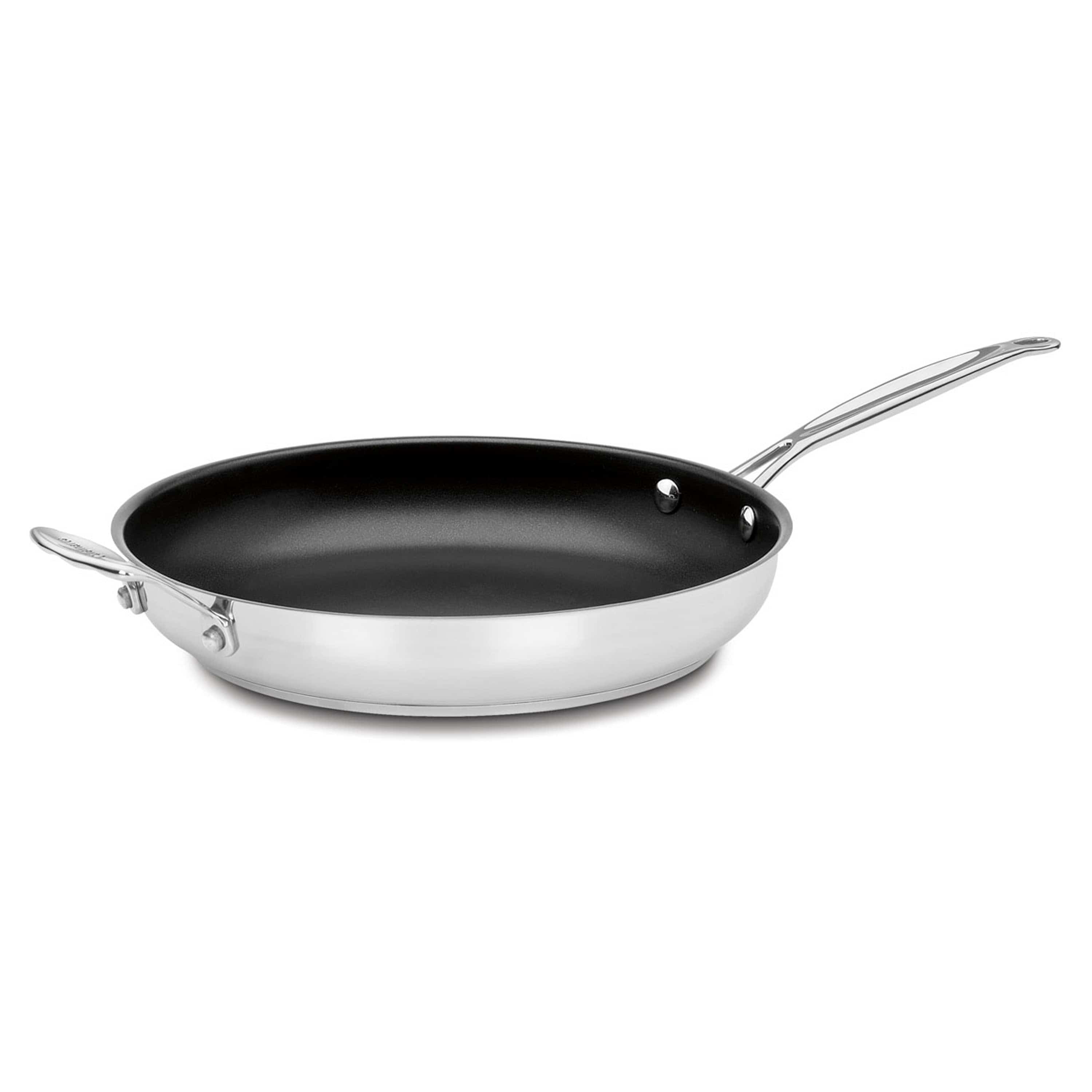 Cuisinart 12" Skillet with Helper Handle, Silver