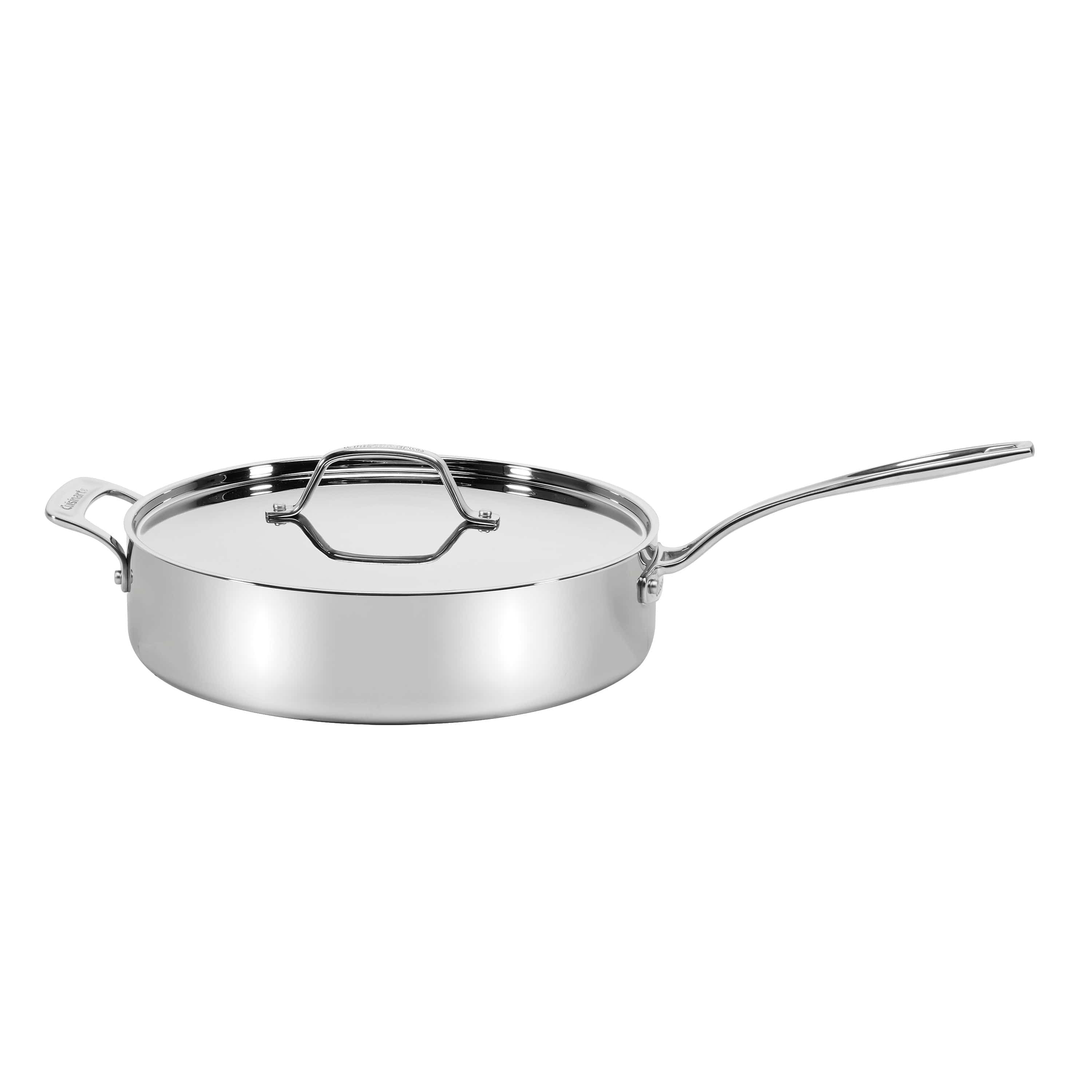 Cuisinart Custom-Clad 5-Ply 5.5 Qt. Saute Pan with Helper Handle & Cover, Silver