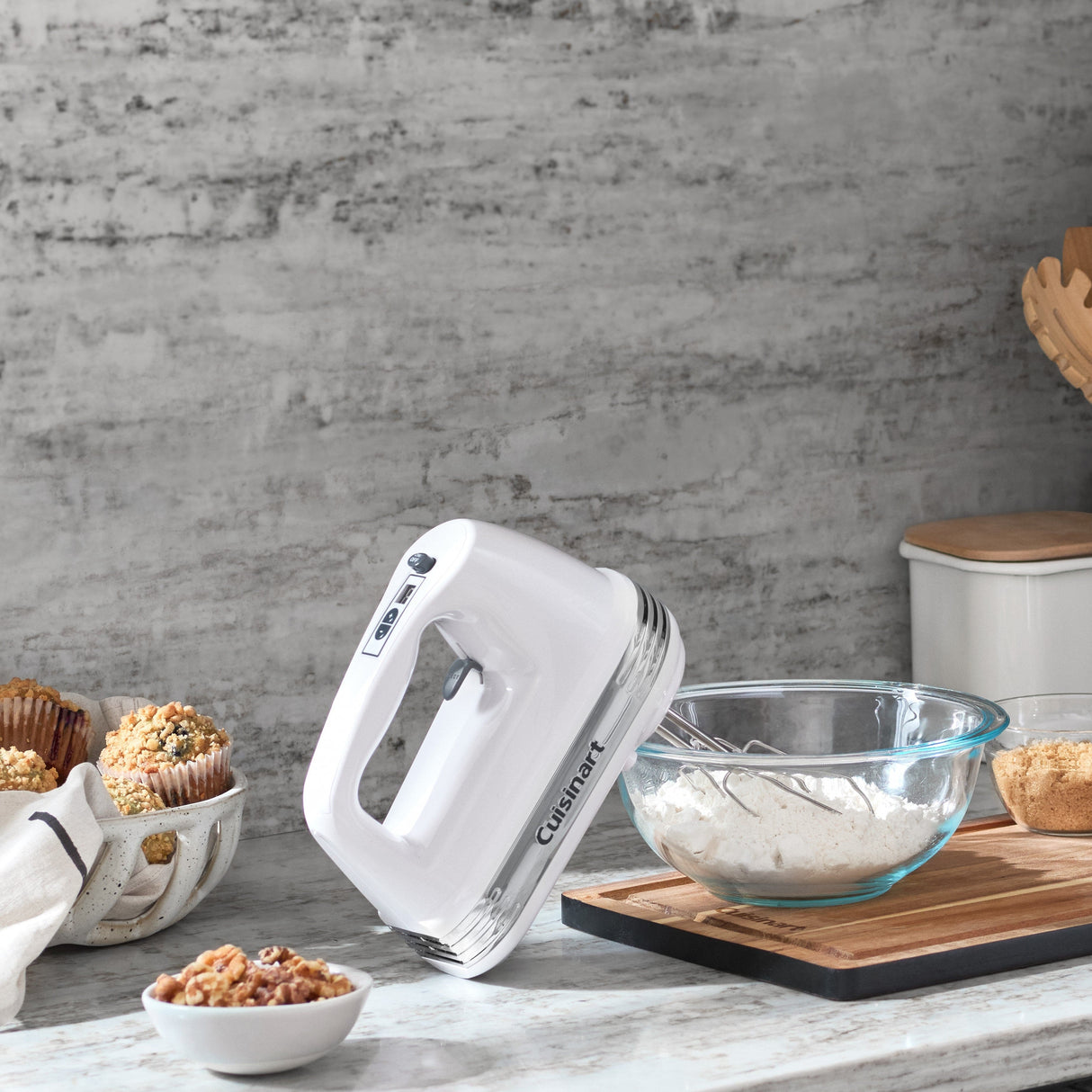 Cuisinart Power Advantage PLUS 9 Speed Hand Mixer with Storage Case, White