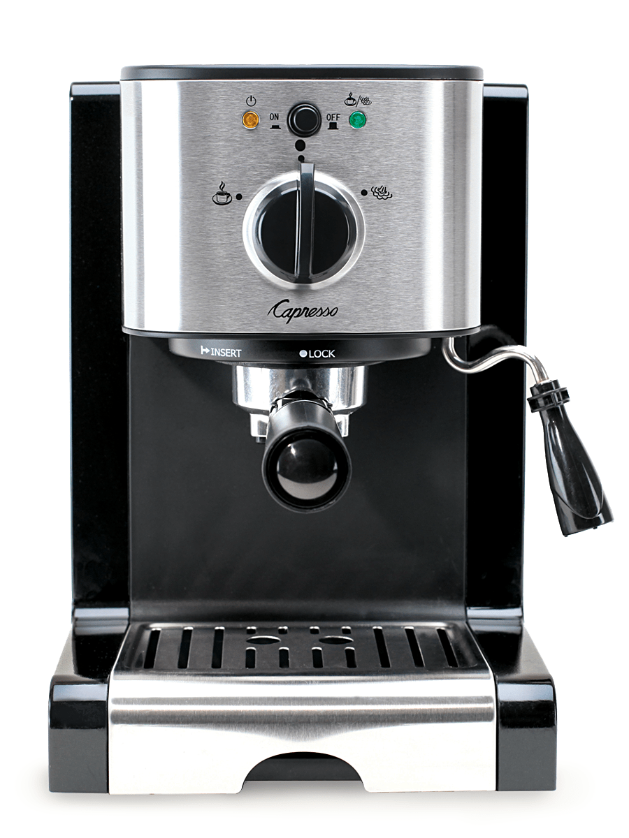 Capresso EC100-RB 116.04 Pump Espresso Cappuccino Machine Black and Stainless-Certified Refurbished
