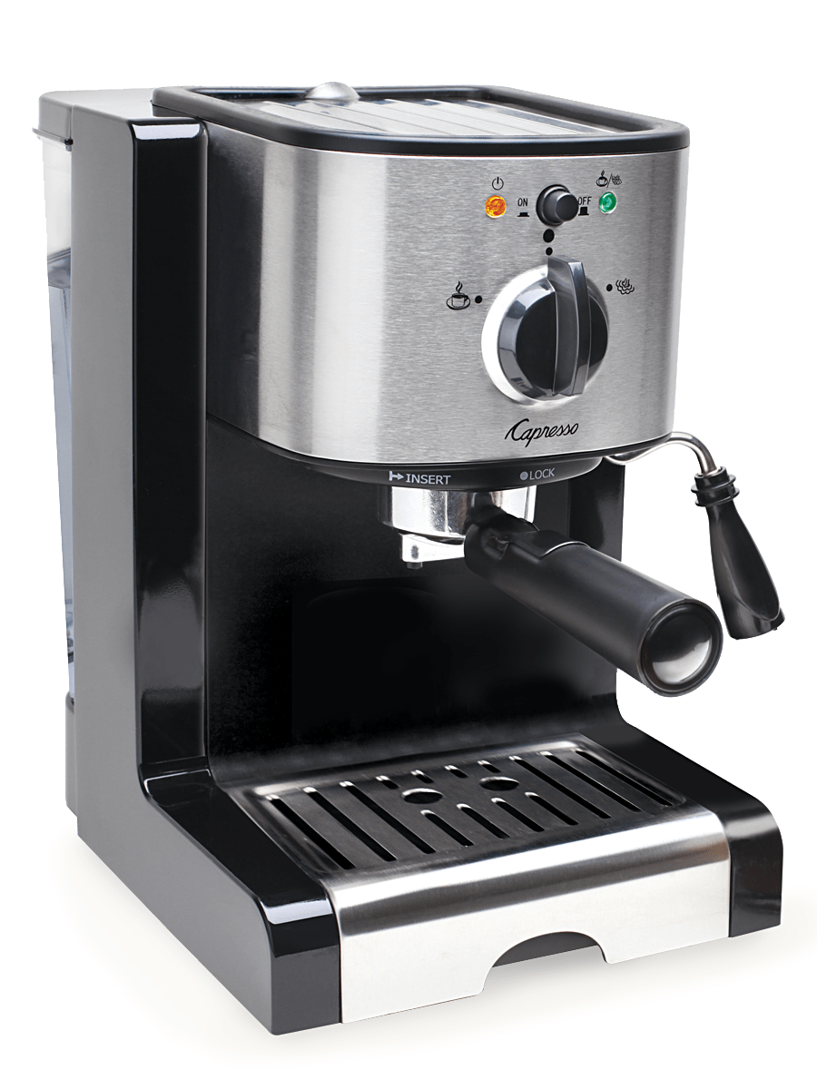 Capresso EC100-RB 116.04 Pump Espresso Cappuccino Machine Black and Stainless-Certified Refurbished