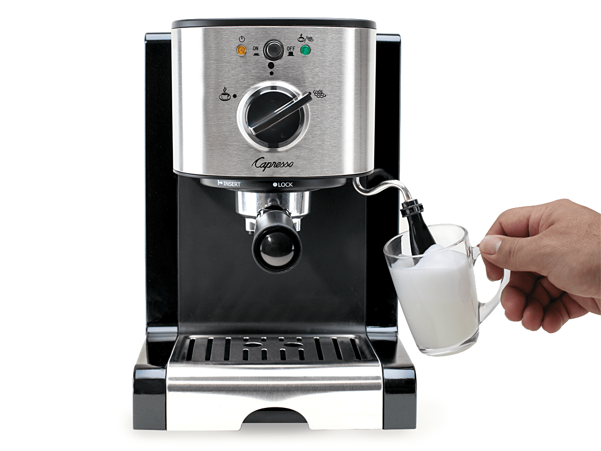 Capresso EC100-RB 116.04 Pump Espresso Cappuccino Machine Black and Stainless-Certified Refurbished