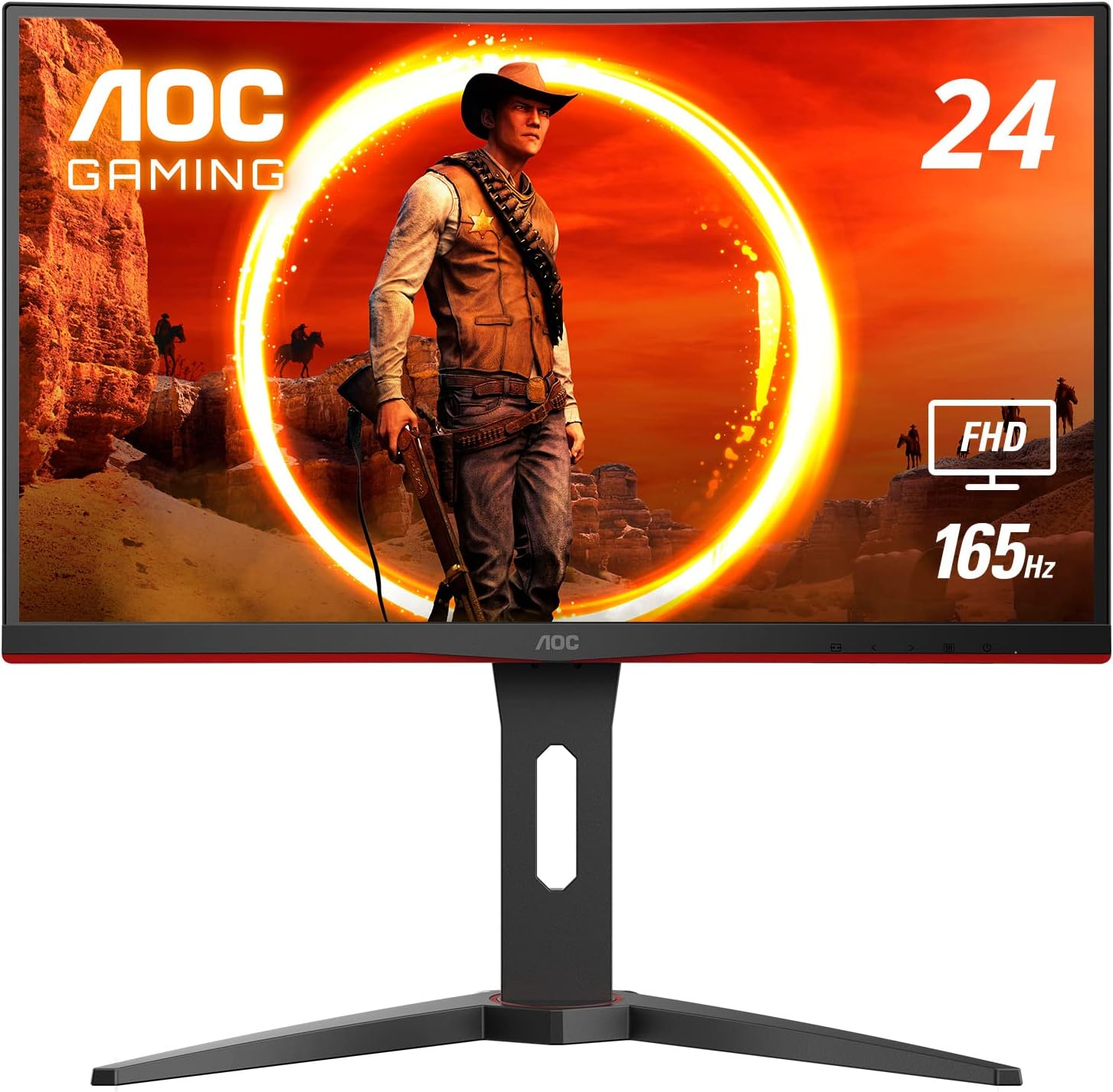 AOC 24" 1920x1080 165Hz Curved Monitor - Certified Refurbished
