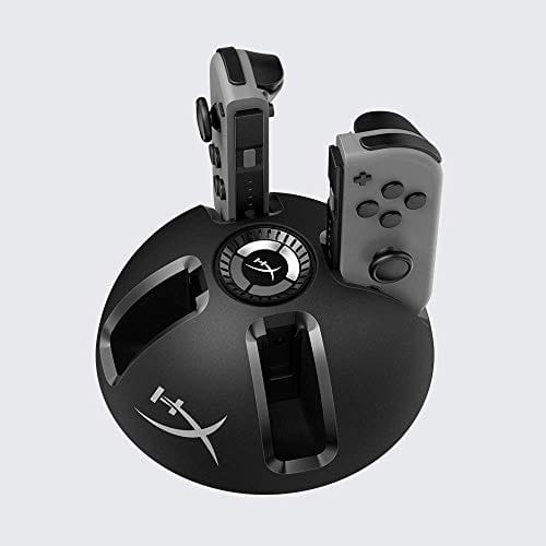 HyperX ChargePlay Quad 4-in-1 Joy-Con Charging Station for Nintendo Switch, LED Indicators, Gray - Certified Refurbished