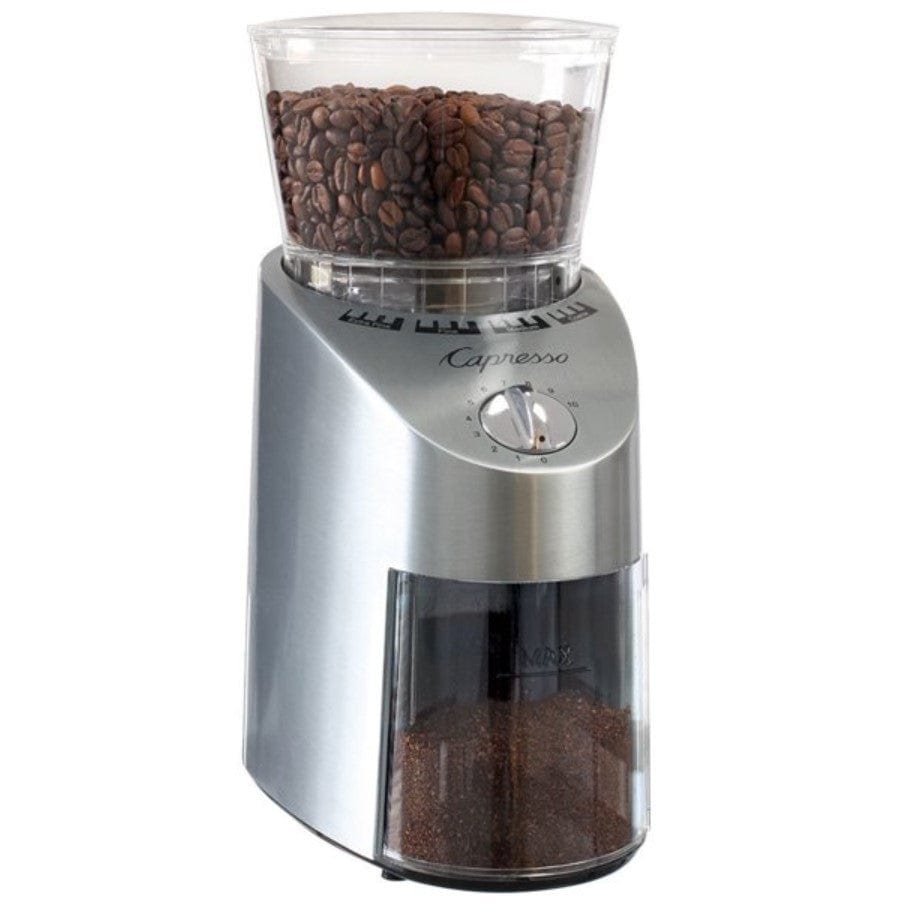 Capresso 8.8oz Infinity Conical Burr Grinder Silver Matte - Certified Refurbished