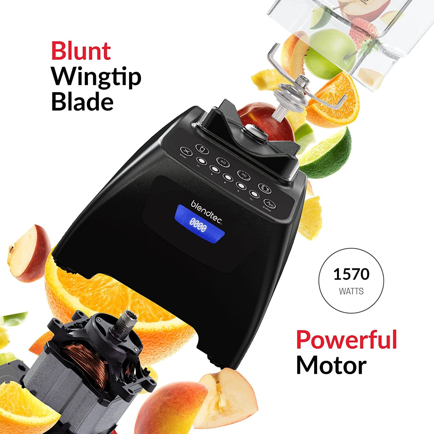 Blendtec Classic 575 Blender, WildSide+ Jar, 5 Speeds, Black